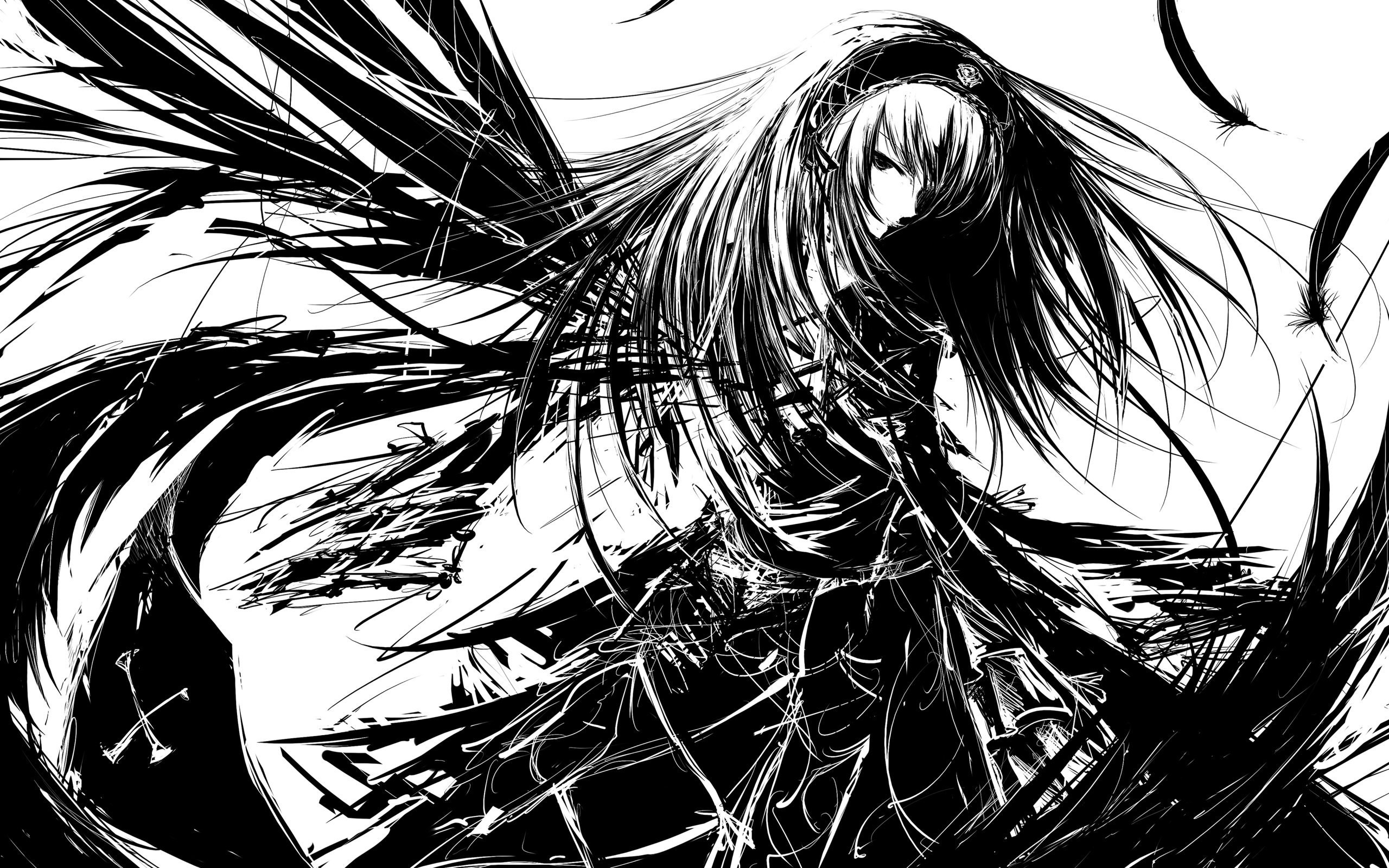 2560x1600 Download Dark Anime Angels wallpaper ()