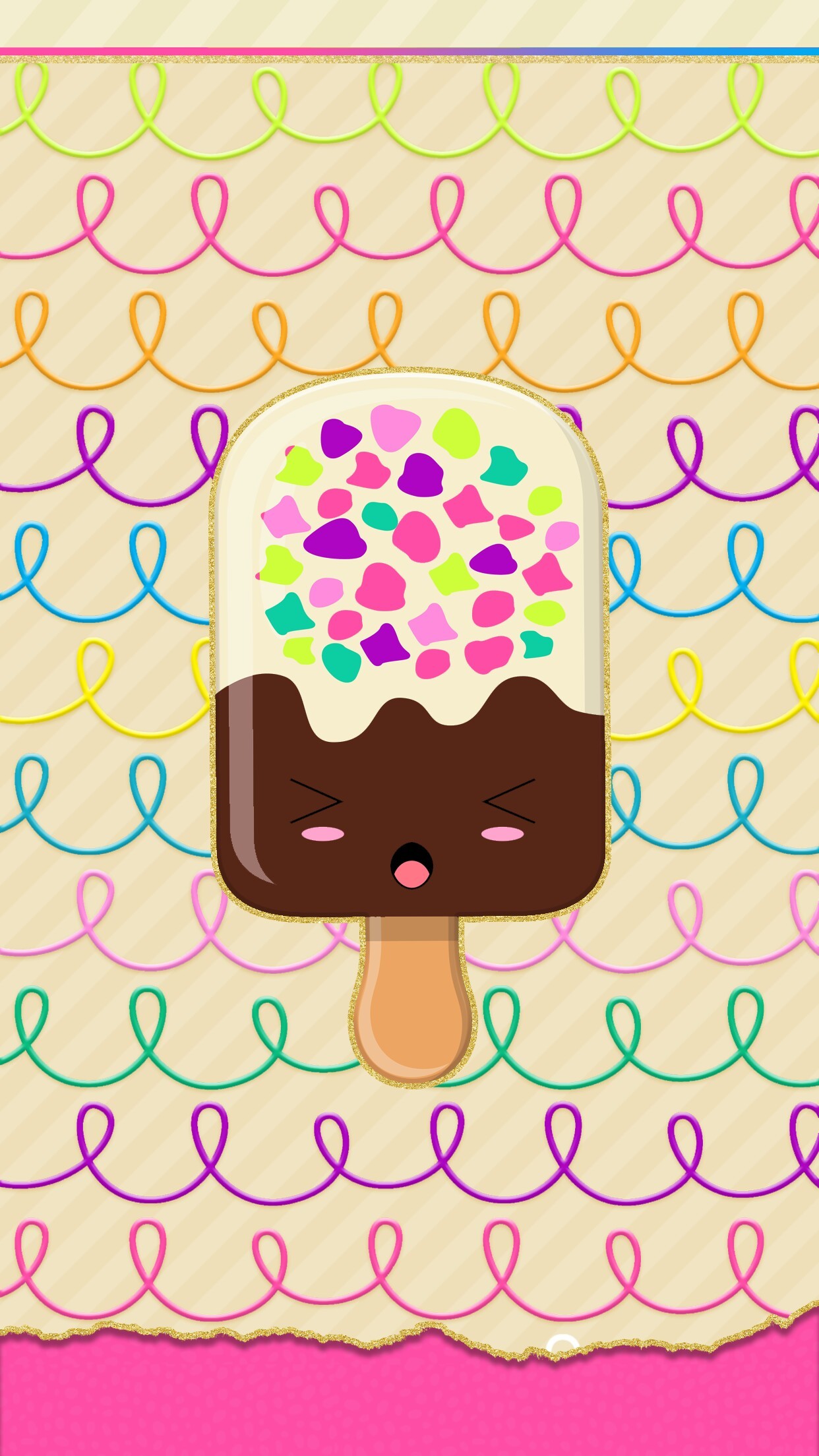 1242x2208 Cute Wallpapers, Iphone Wallpapers, Rainbow Wallpaper, Iphone 3, Candy  Land, Icecream, Popsicles, Kawaii, Smartphone