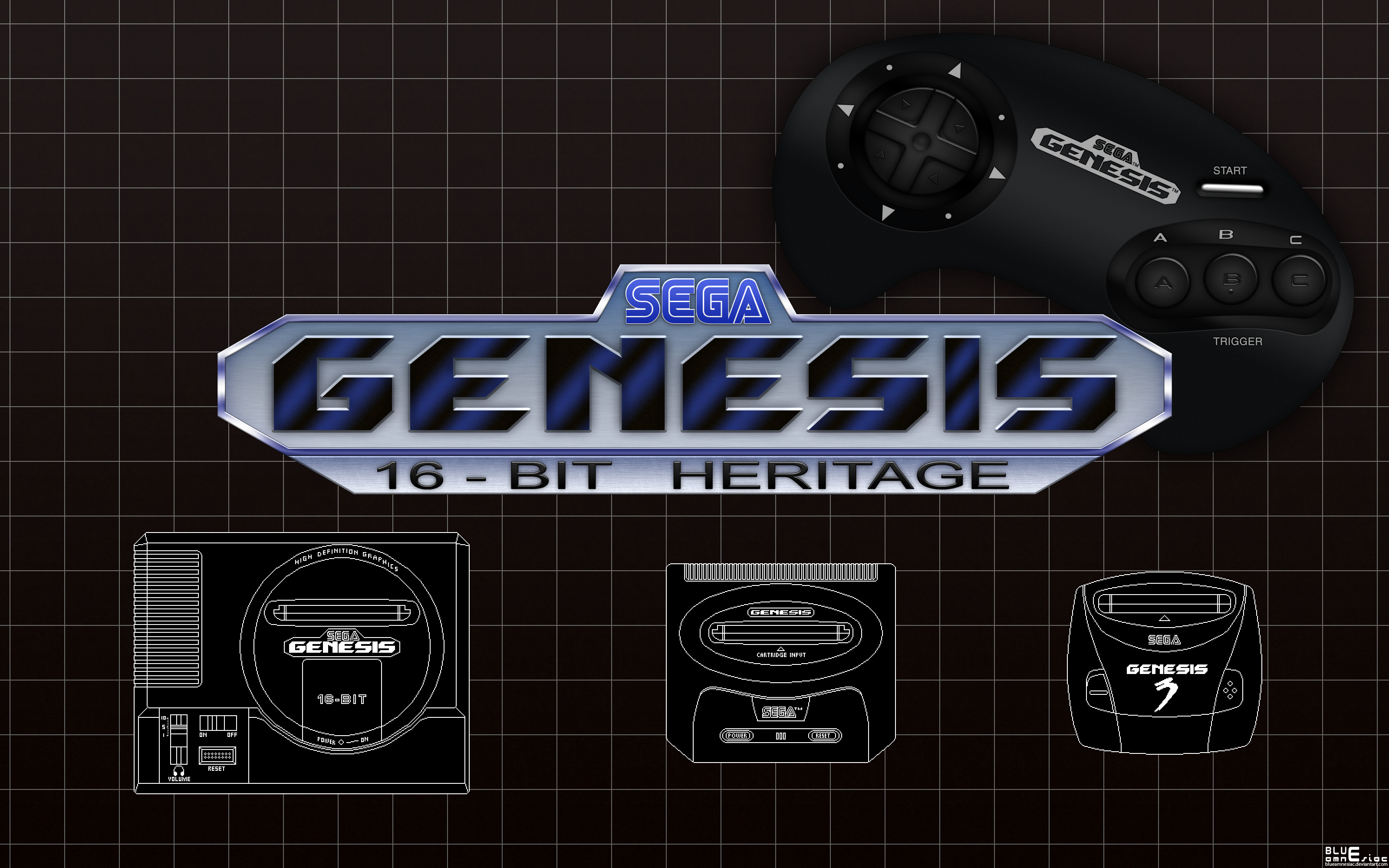 3200x2000 ... Sega Genesis: 16-bit Heritage Wallpaper by BLUEamnesiac