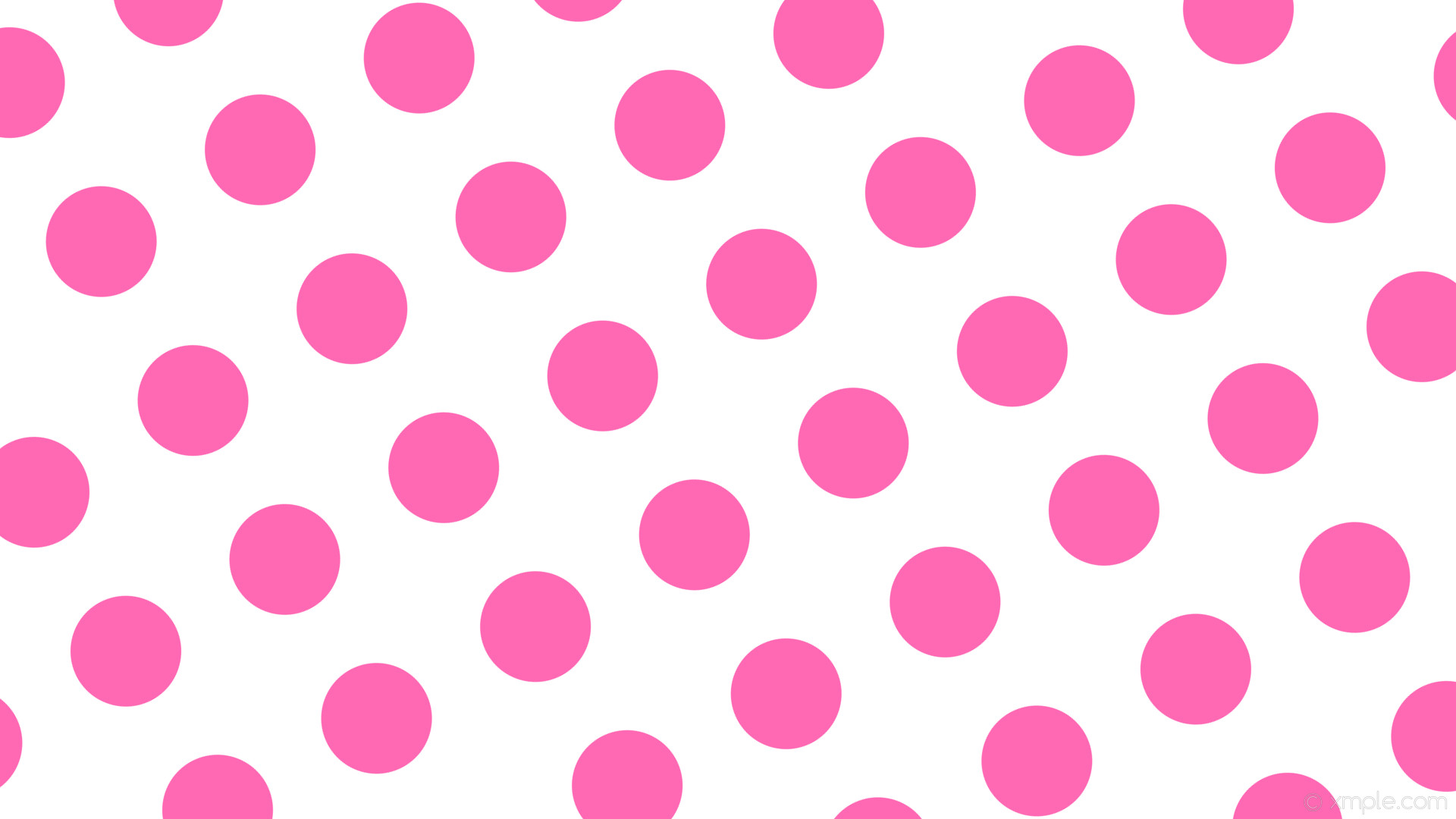 1920x1080 wallpaper white polka dots spots pink hot pink #ffffff #ff69b4 210Â° 146px  242px