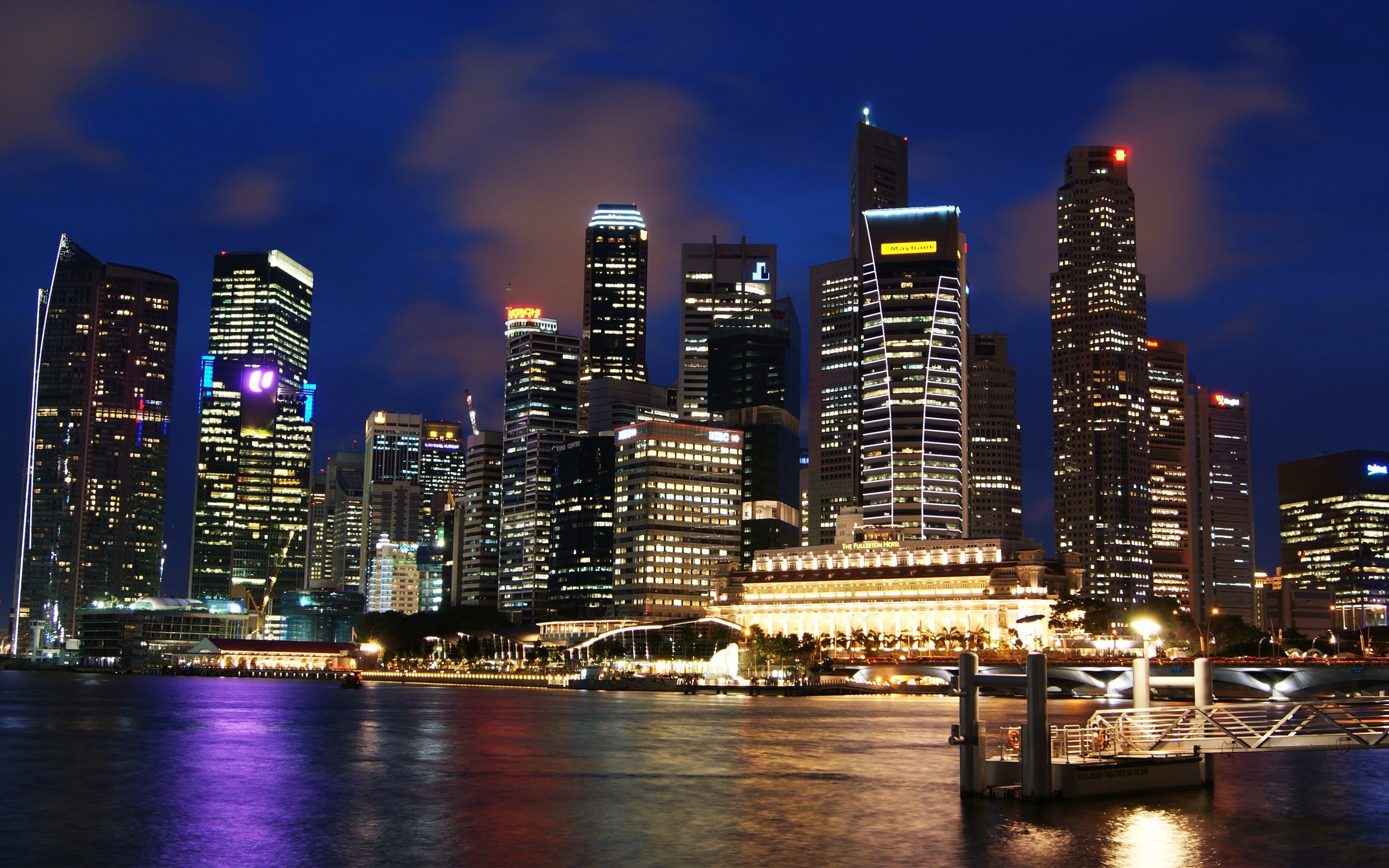 2560x1600 Singapore Skyline wallpaper