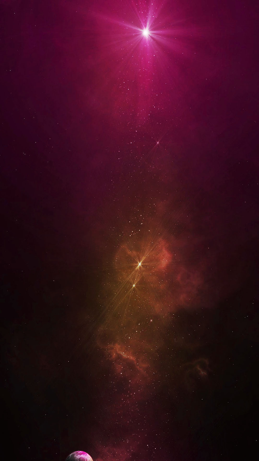 1080x1920 Orange Galaxy Dust Purple Star Android Wallpaper ...