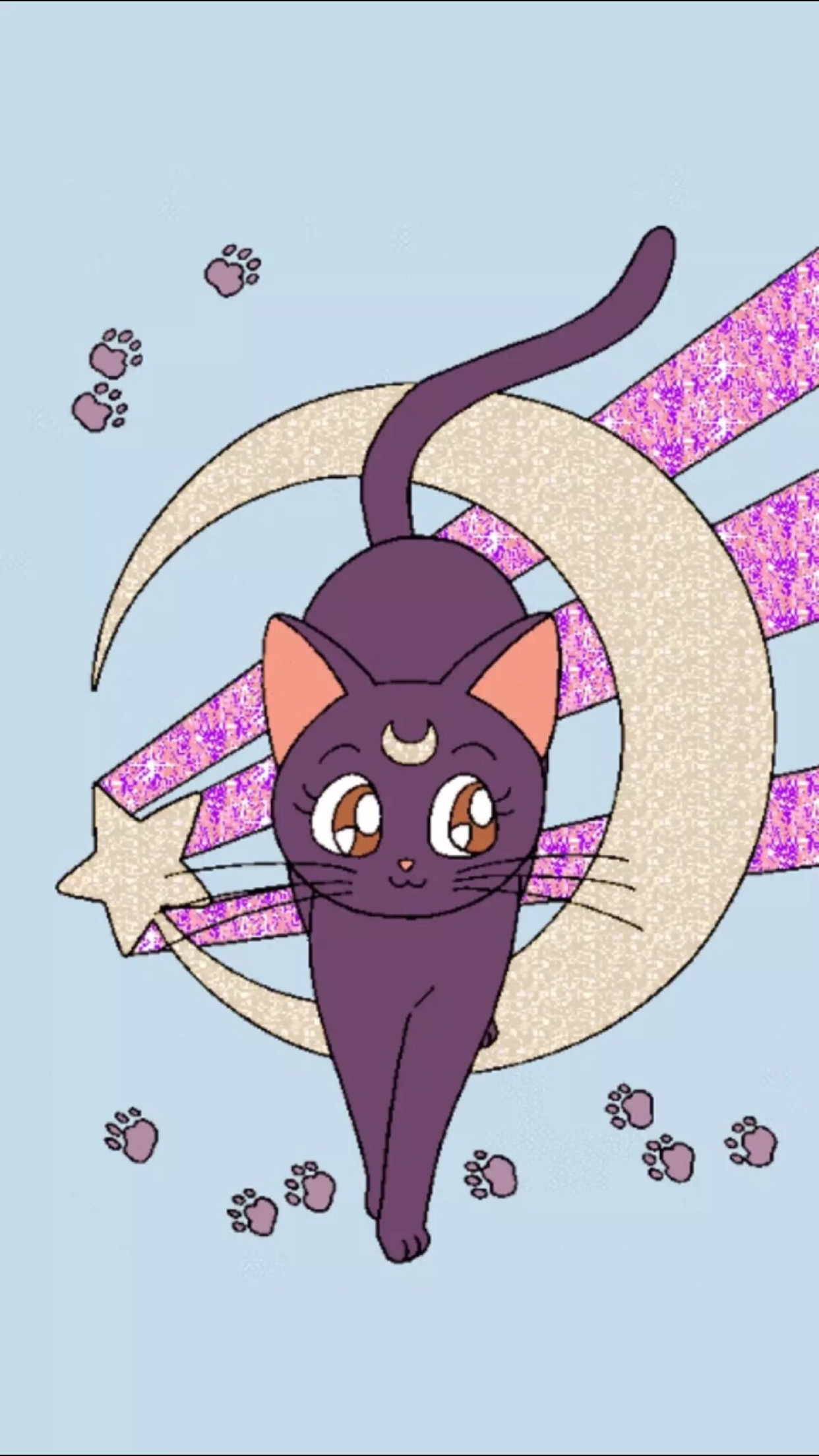 1242x2208 Image result for luna sailor moon cat