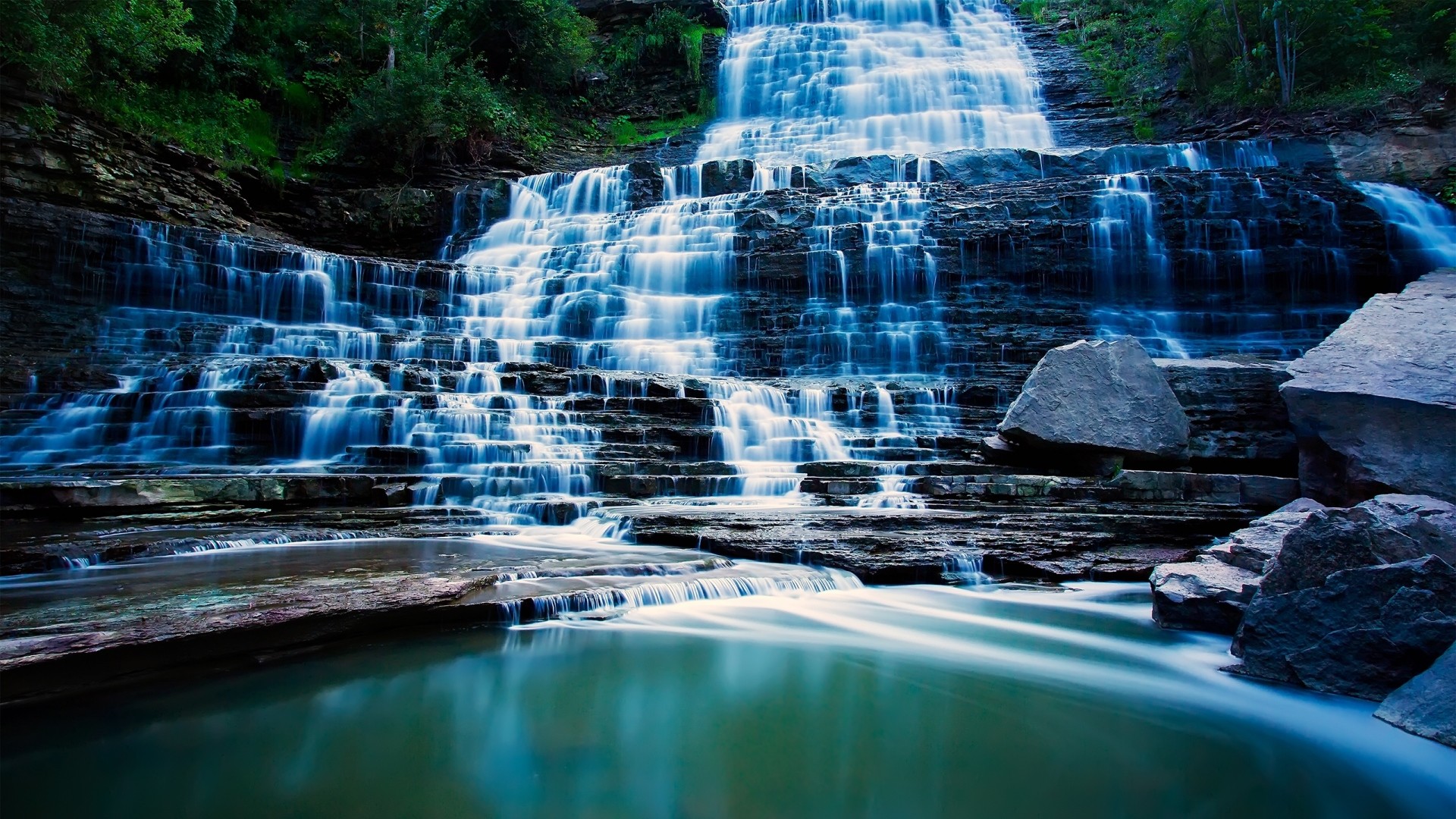 1920x1080  Wallpaper waterfall, river, beautiful