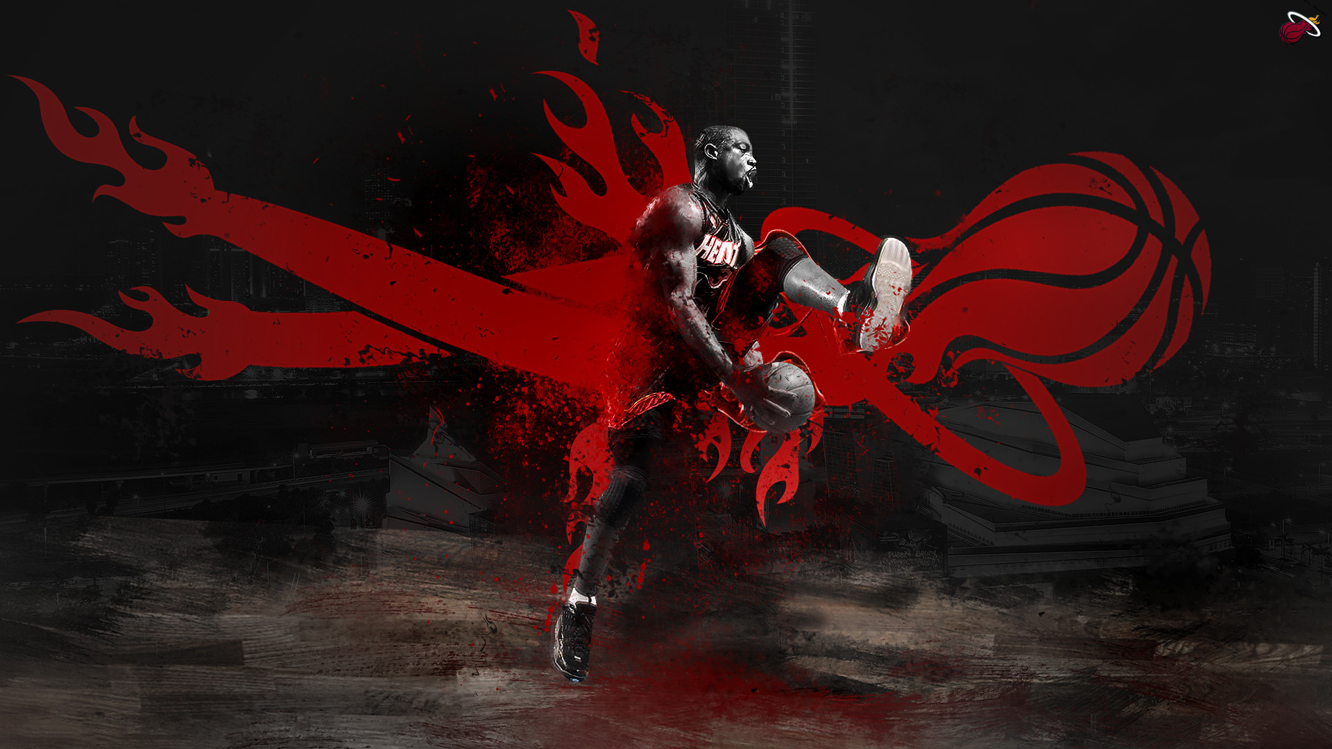 1920x1080 QV61; Adorable HDQ Backgrounds of Miami Heat,  ...