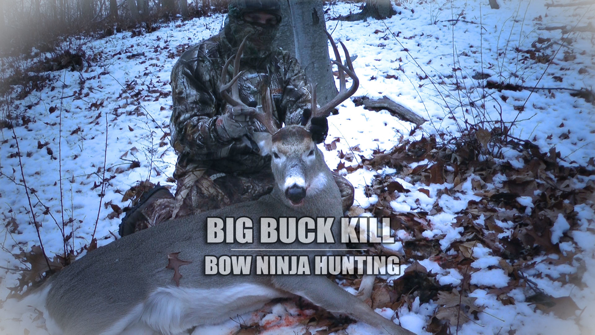 1920x1080 Big Buck 8 point sniped by Bow Ninja in the snow