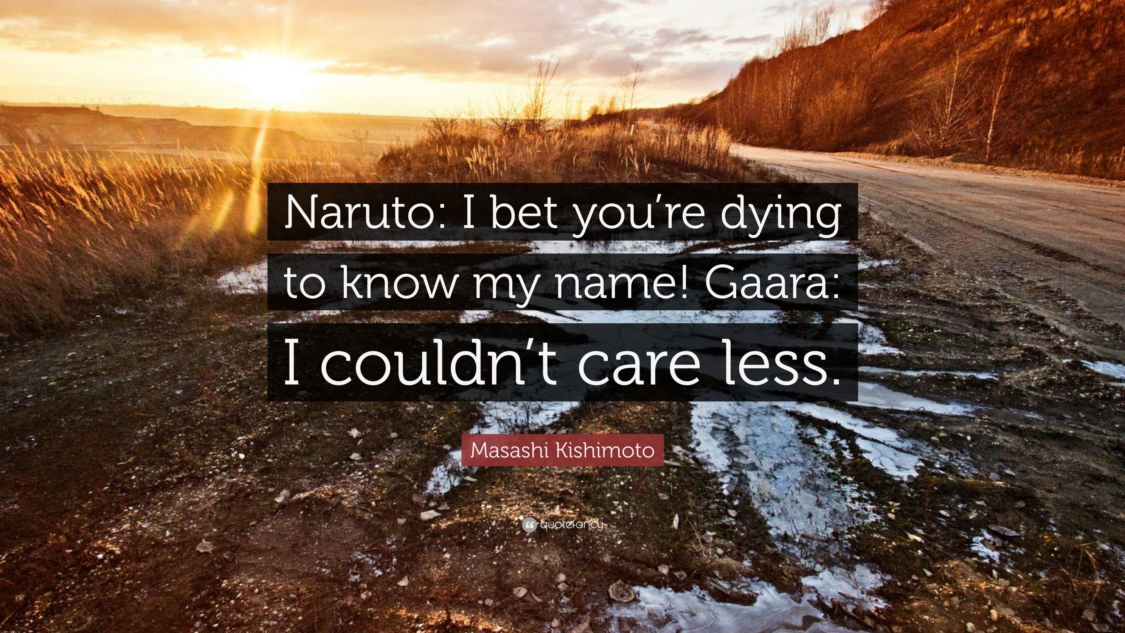 3840x2160 Masashi Kishimoto Quote: “Naruto: I bet you're dying to know my