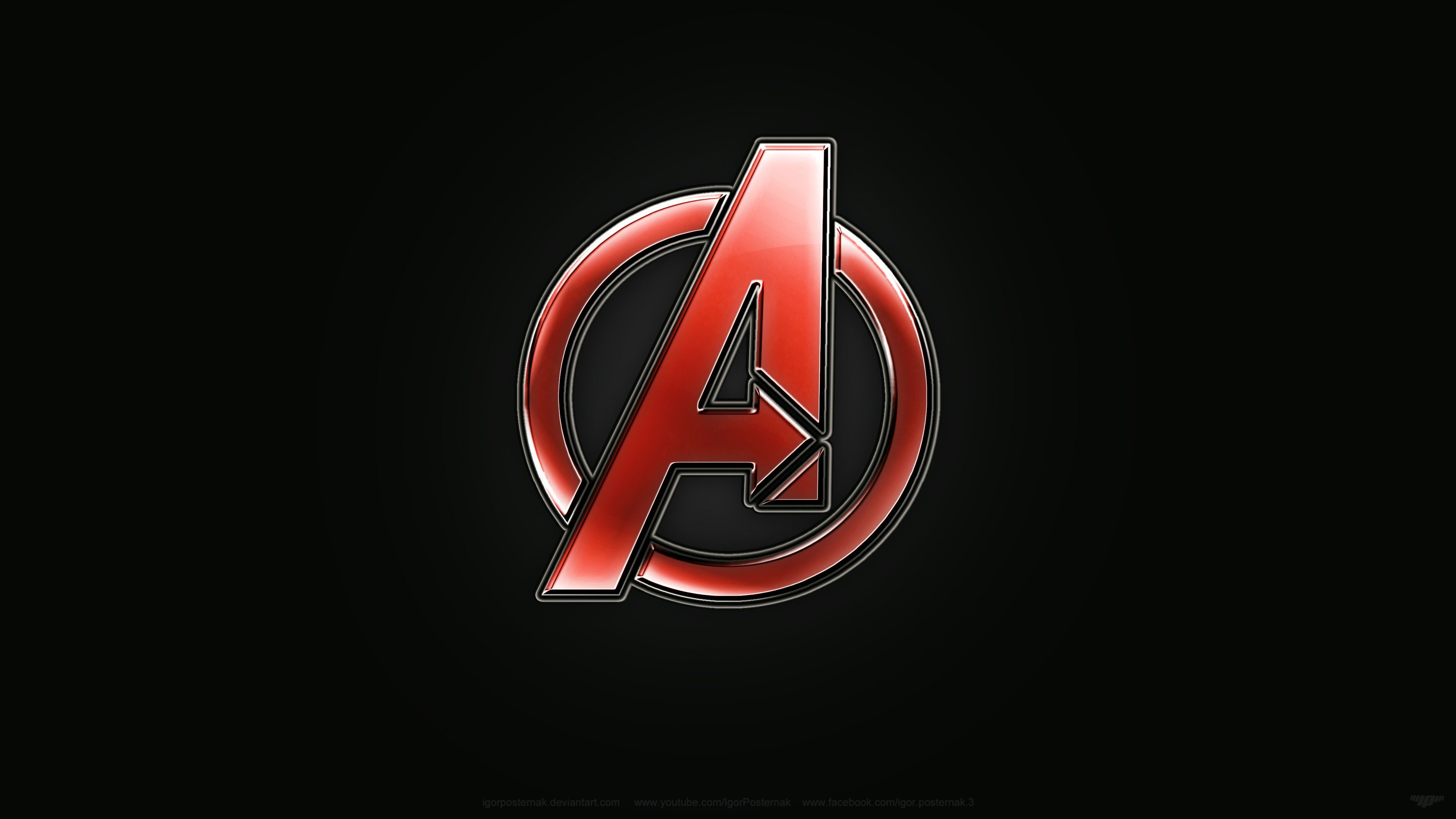 3840x2160 Avengers logo design by IgorPosternak.deviantart.com on @DeviantArt