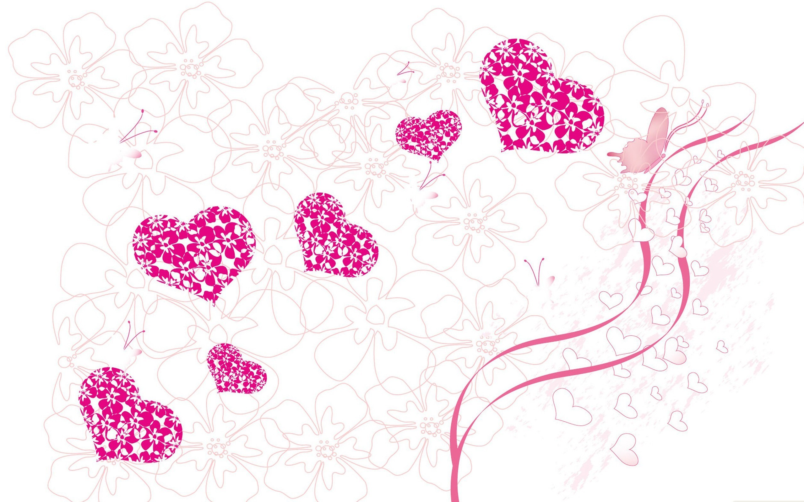 2560x1600 Love Design Pink Heart