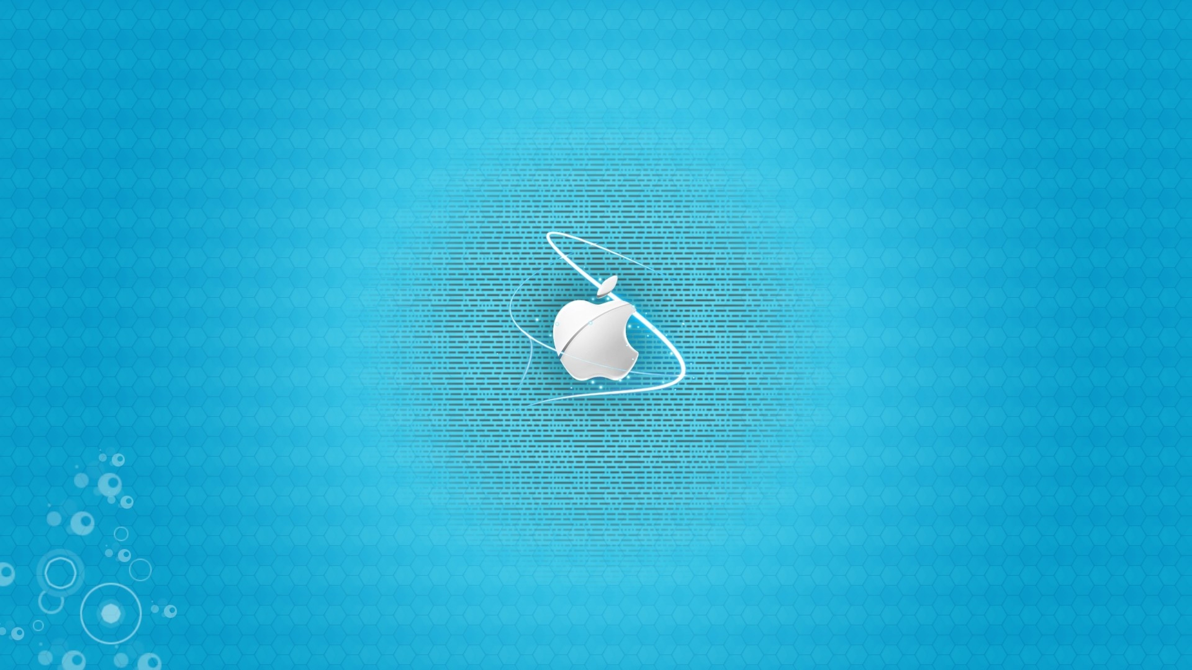 3840x2160  Wallpaper apple, mac, brand, logo, light, pattern, wavy