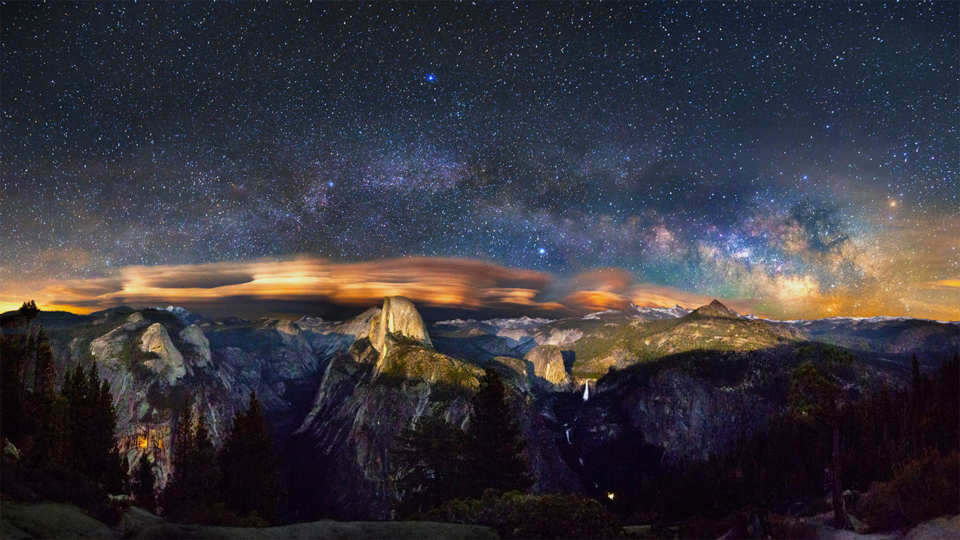 1920x1080 Milky Way over Yosemite () (xpost from /r/spaceporn) ...