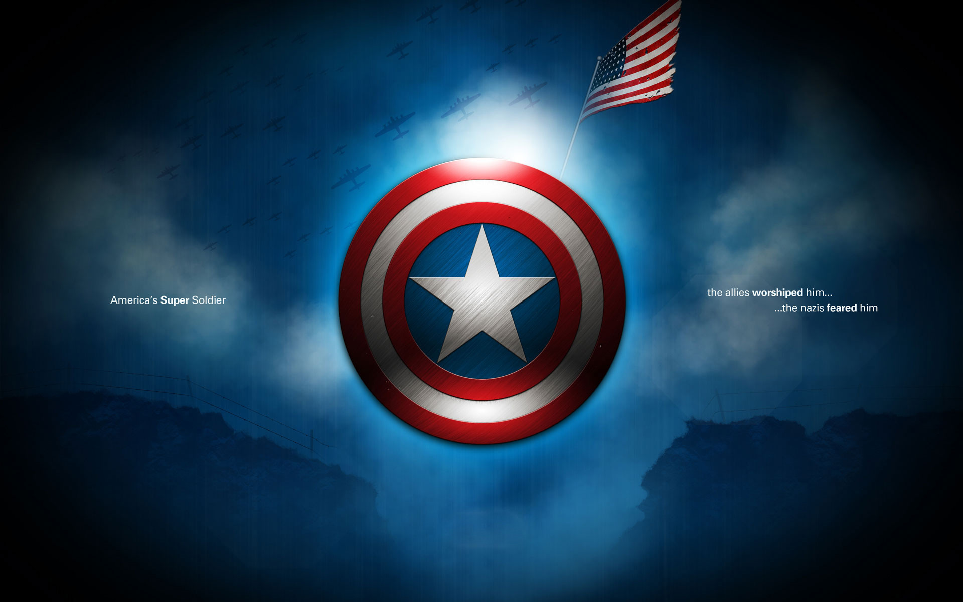 1920x1200 HD Captain America Shield Backgrounds.