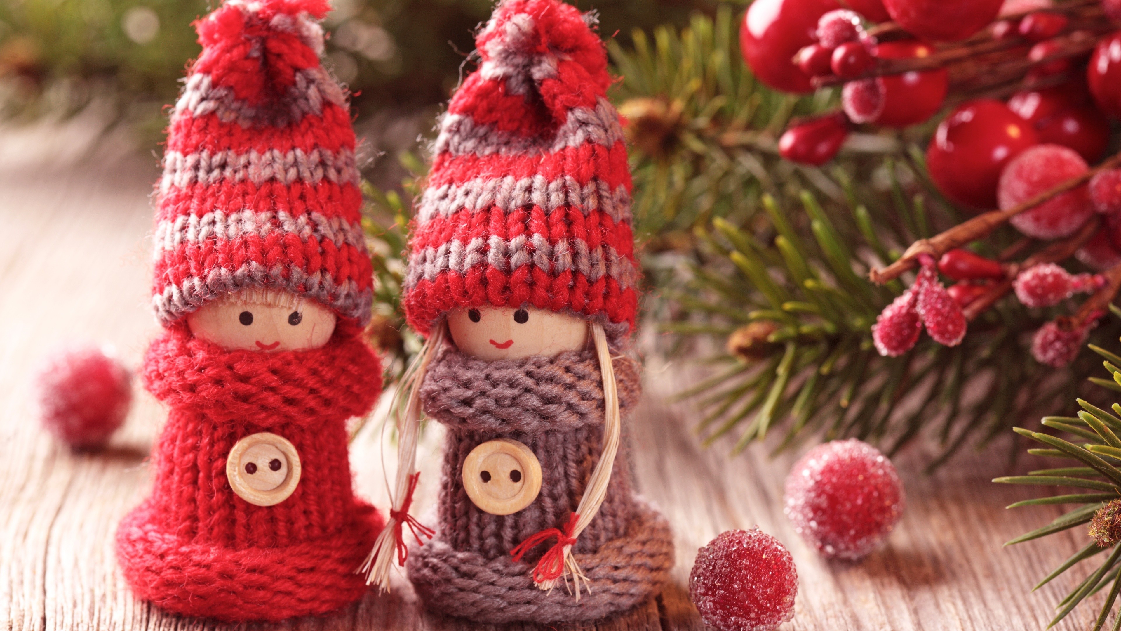 3840x2160  Cute Christmas Background.