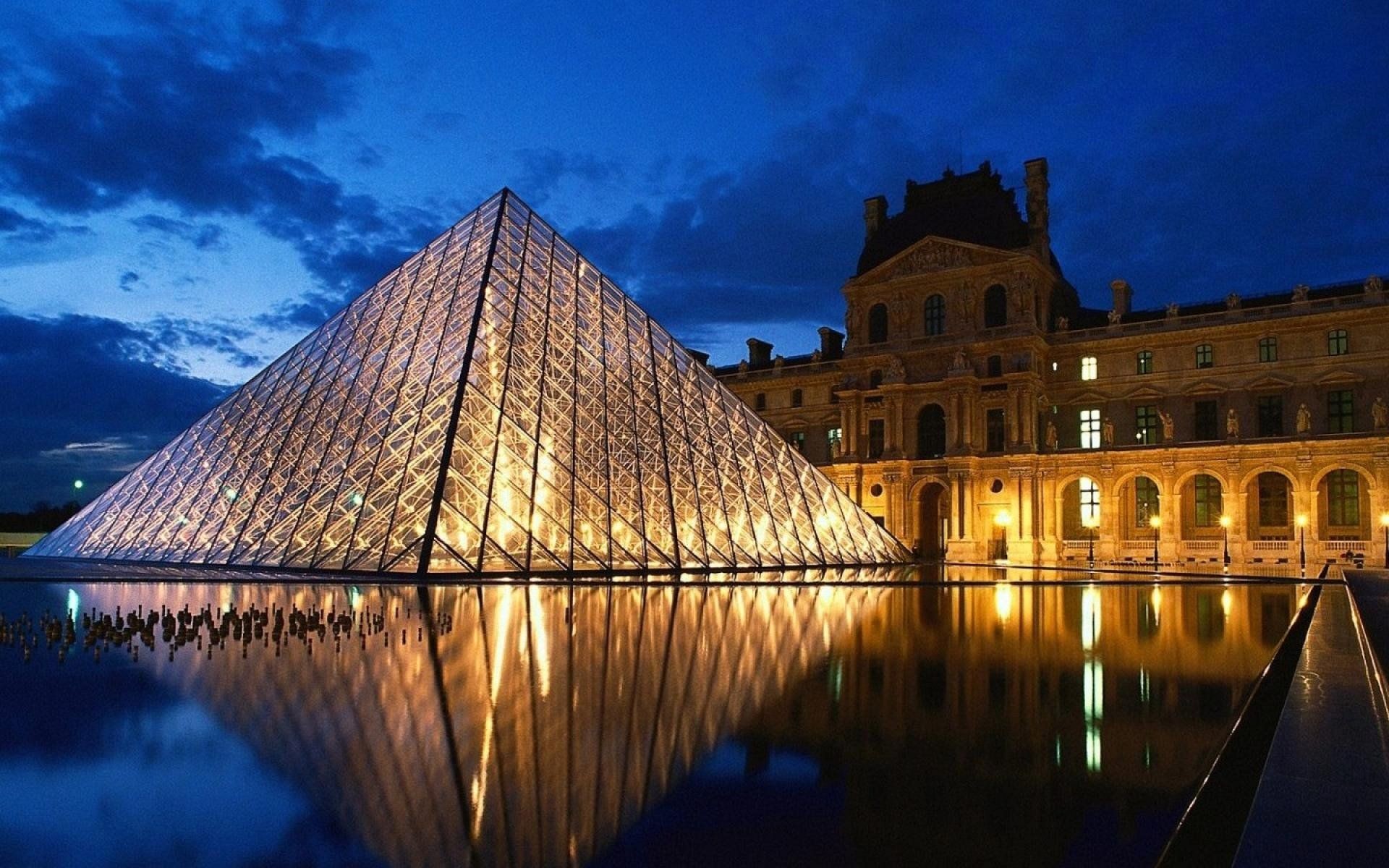 1920x1200 Wallpaper louvre museum paris by night View wood railing at  http://awoodrailing.com