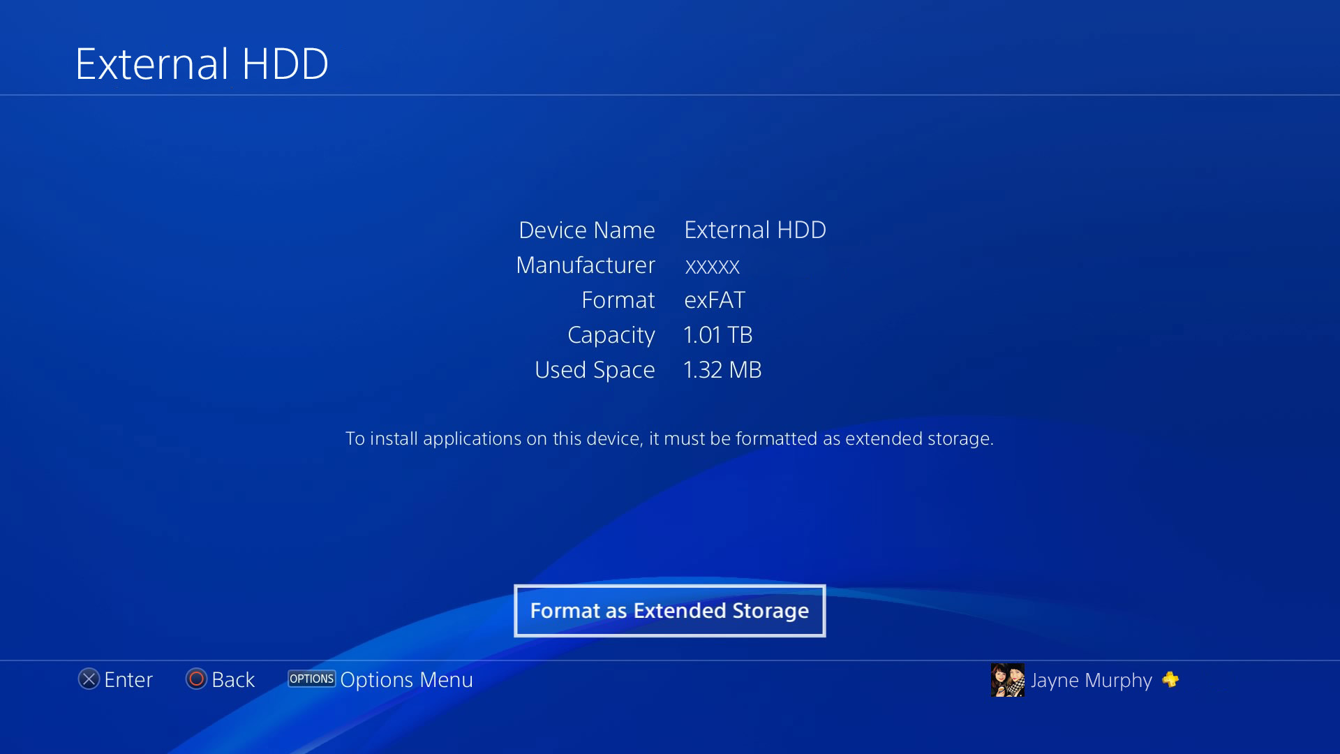 1920x1080 PS4 Update 4.50 External HDD
