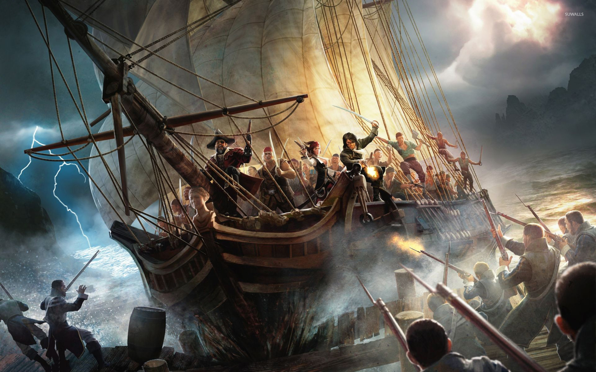 1920x1200 ... Pirate Ship Wallpapers Group (87 ) ...