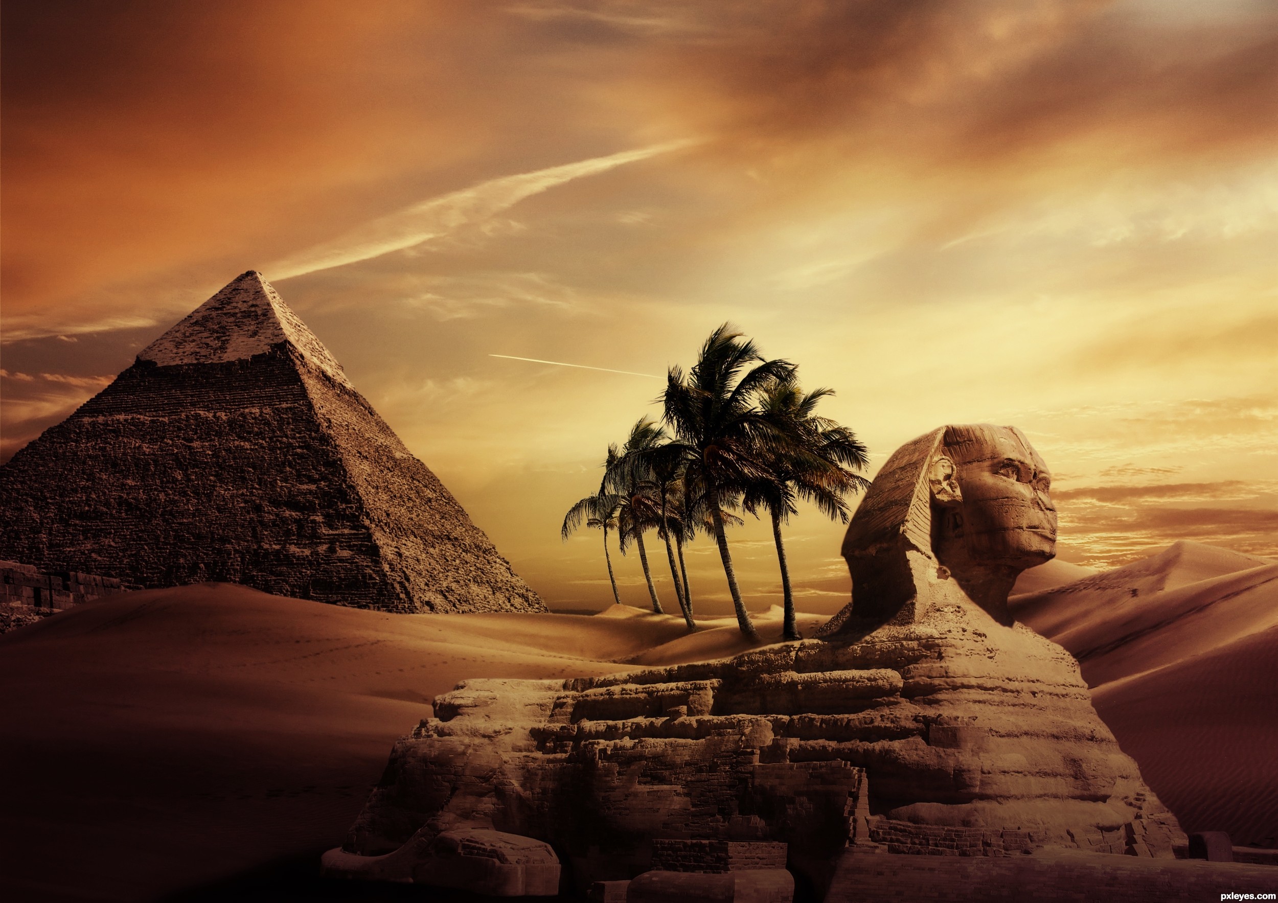 2500x1767 Egyptian Scene picture, by divair for: ancient triangle photoshop .