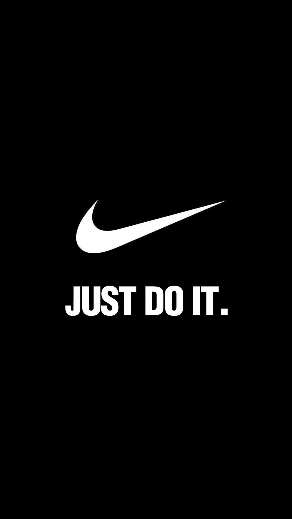 1242x2208 ââTAP AND GET THE FREE APP! Logo Nike Brand Just Do It Motivation Sport  Minimalism Black White HD iPhone 6 plus Wallpaper