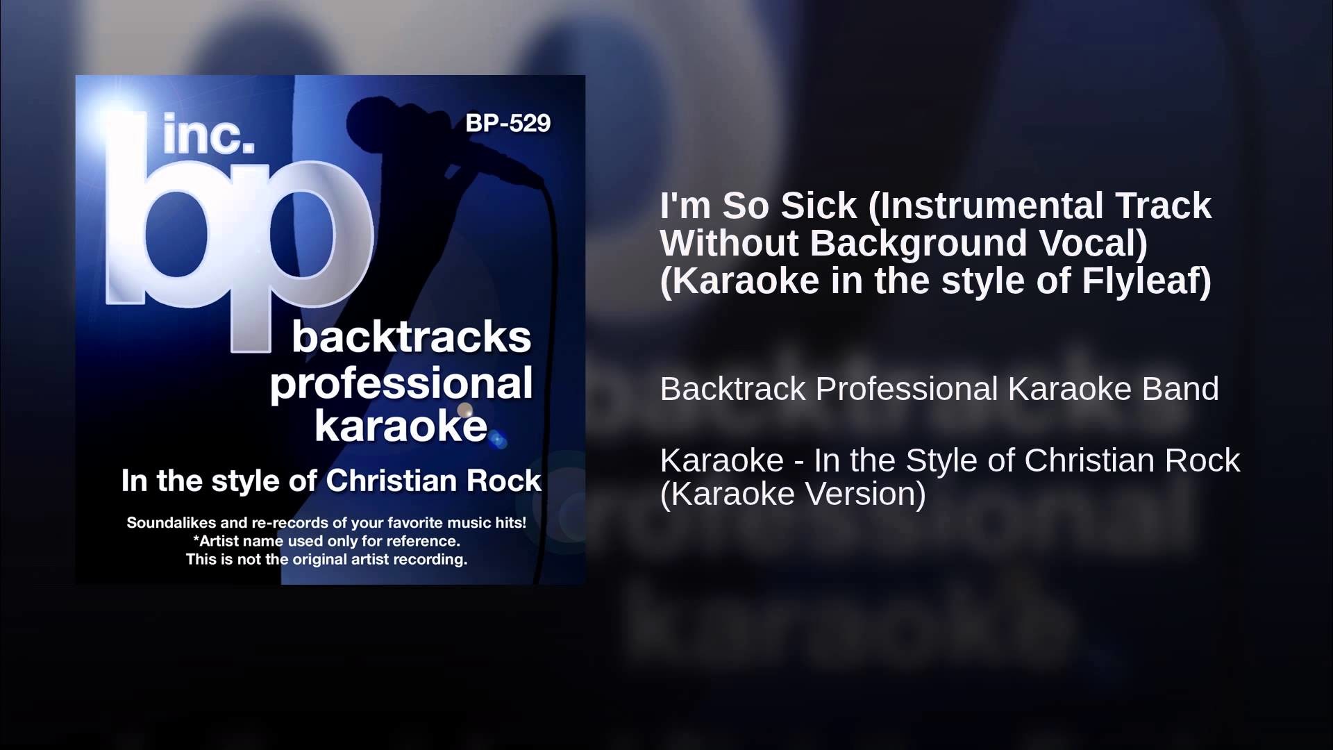 1920x1080 I'm So Sick (Instrumental Track Without Background Vocal) (Karaoke in the  style of Flyleaf)