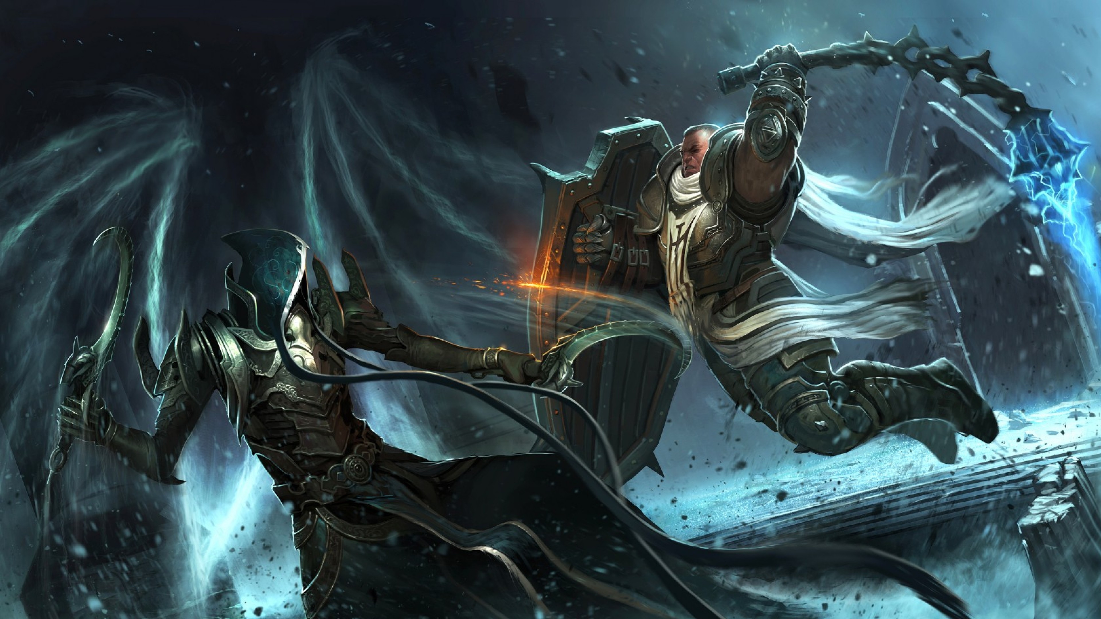 3840x2160 Preview wallpaper diablo iii reaper of souls, crusader, blizzard  entertainment, angel of death