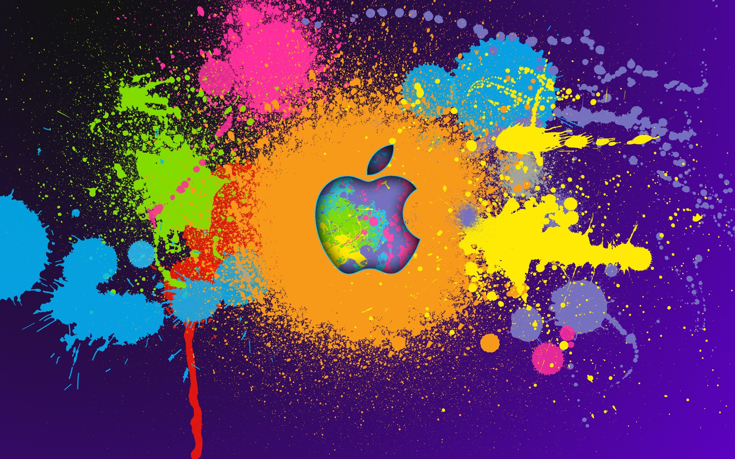2560x1600 Colorful Pain Cans Apple HD Desktop Wallpaper