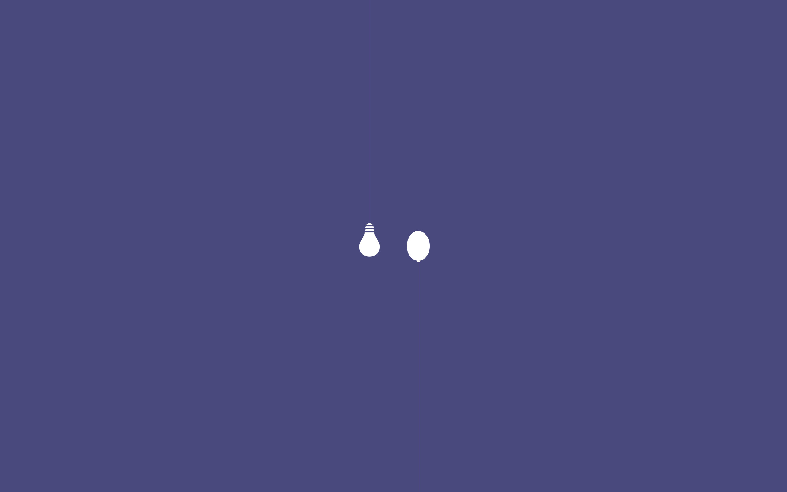 2560x1600 Bulb and Balloon. Found on Minimal Wallpapers