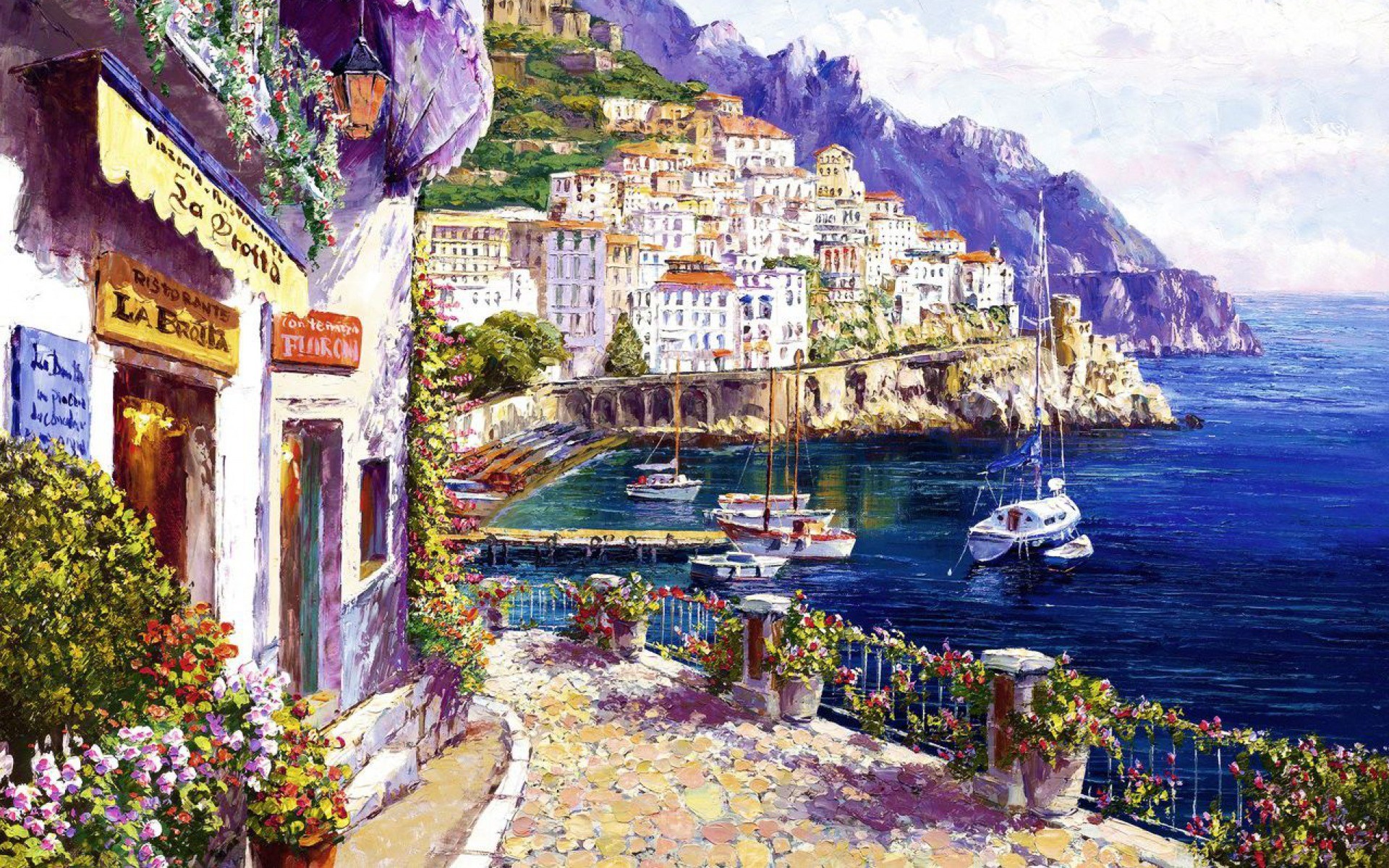 1920x1200 Image: Pretty Amalfi Coast Italy wallpapers and stock photos. Â«