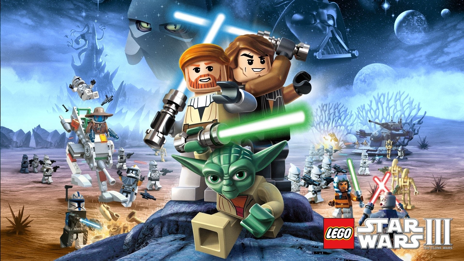 1920x1080 Video Game - LEGO Star Wars III: The Clone Wars Yoda Anakin Skywalker Obi-