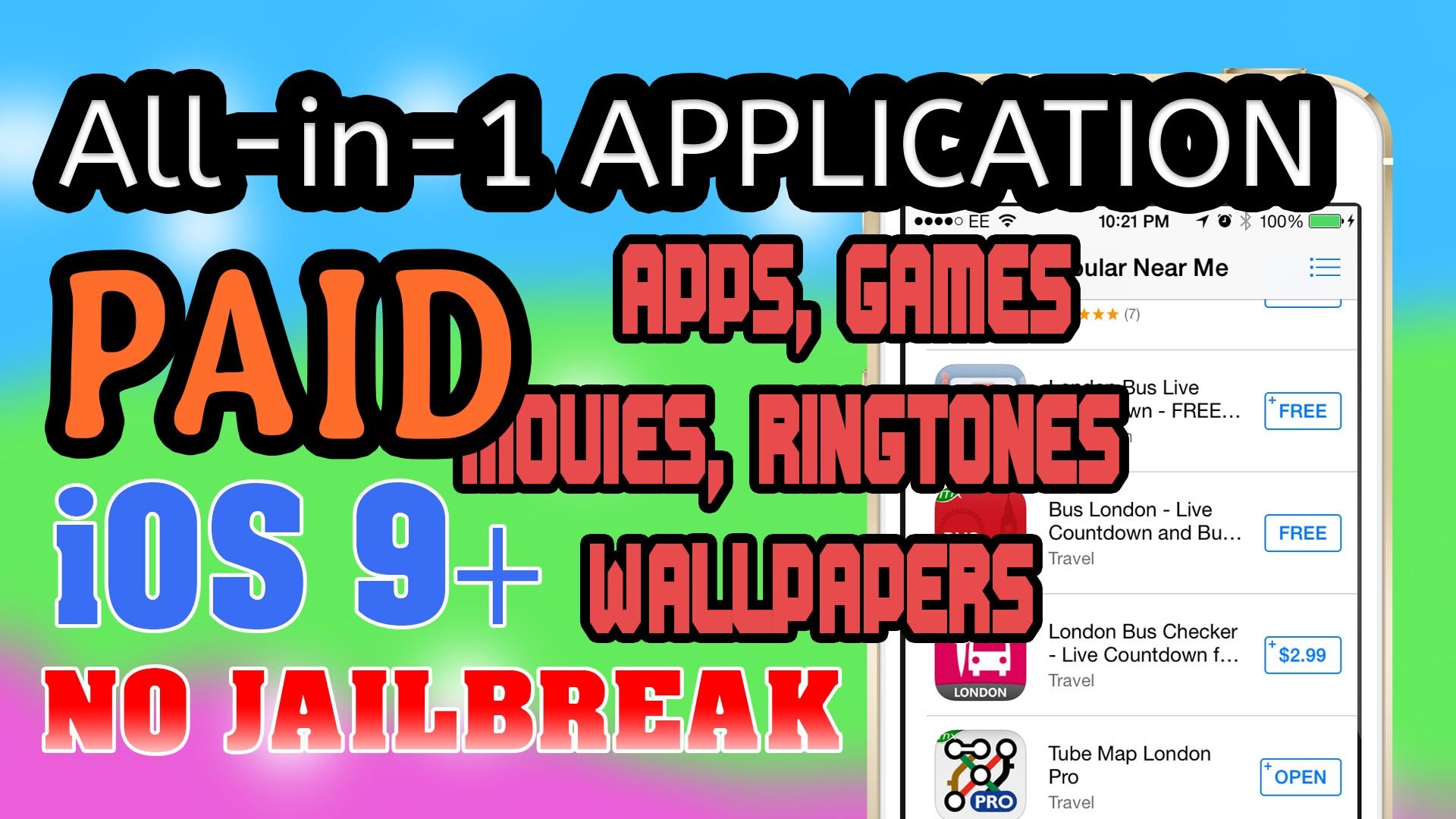 1920x1080 All-in-1 App: Paid Apps, Games, Ringtone, Wallpapers (NO JAILBREAK) iPhone  iPad iPod Touch iOS 9