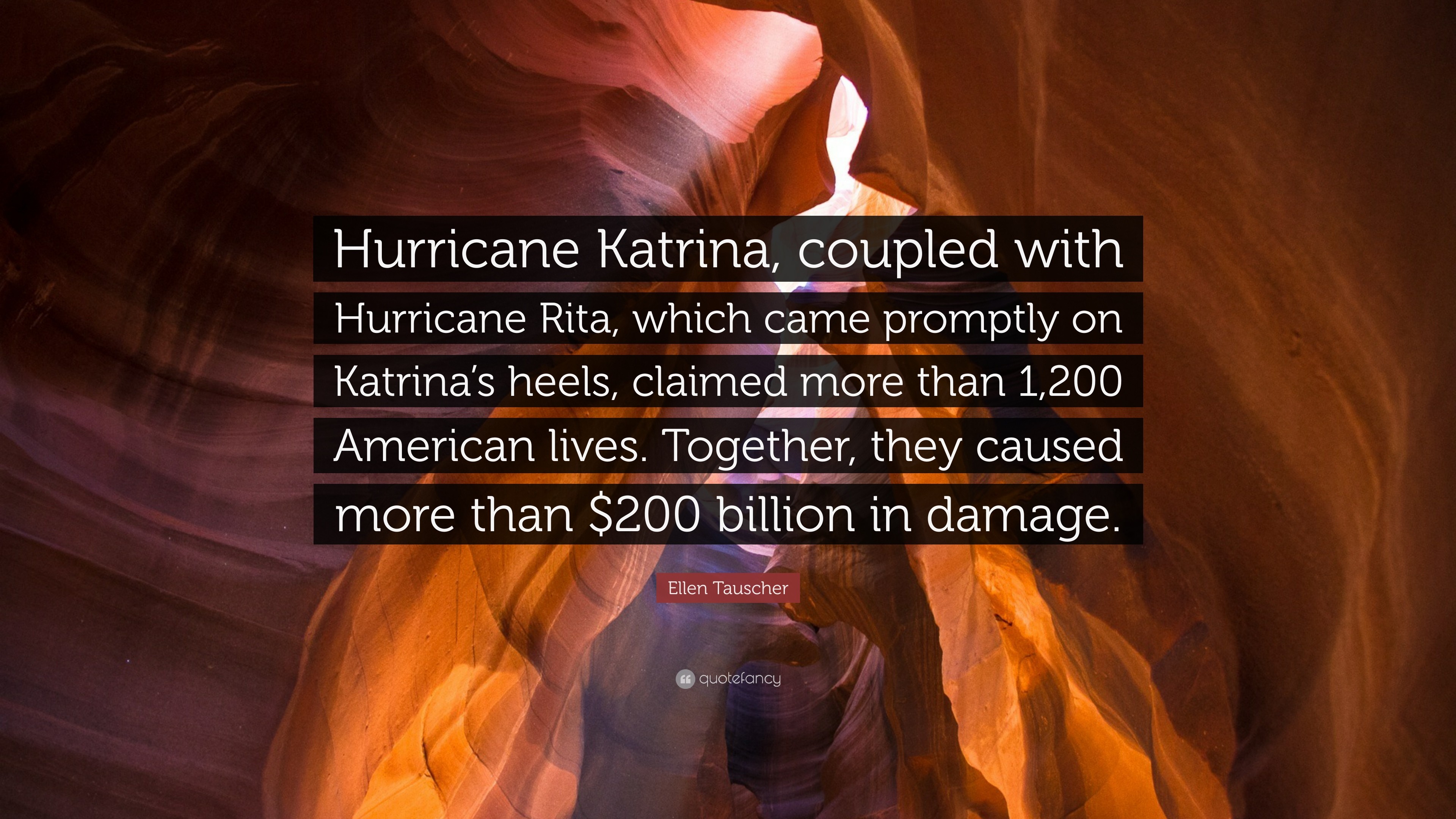 3840x2160 Ellen Tauscher Quote: “Hurricane Katrina, coupled with Hurricane Rita,  which came promptly