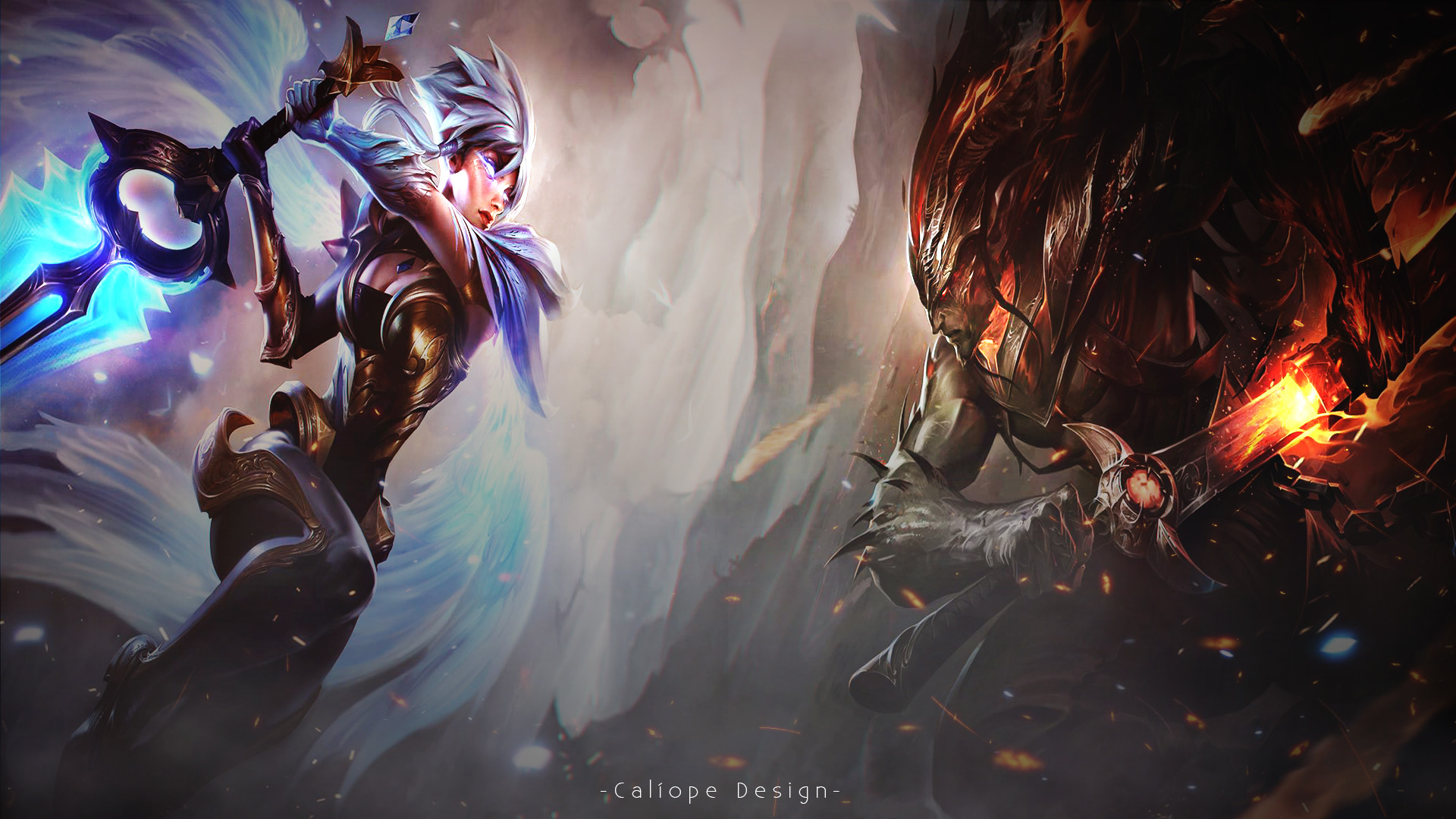 1920x1080 Wallpaper Riven and Yasuo by MissCaliope Wallpaper Riven and Yasuo by  MissCaliope