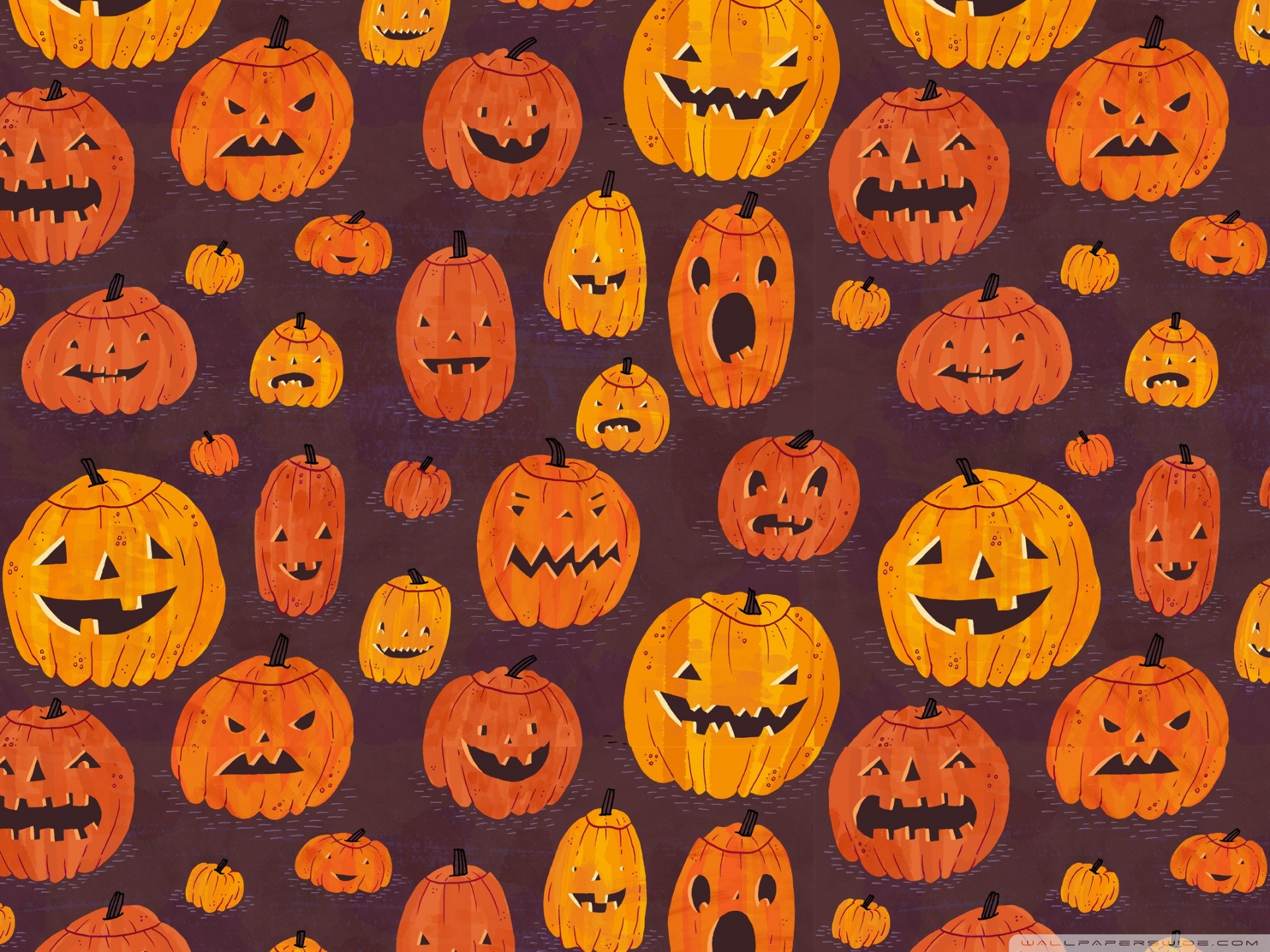 1920x1440 Halloween Pumpkins Pattern HD desktop wallpaper : High Definition .