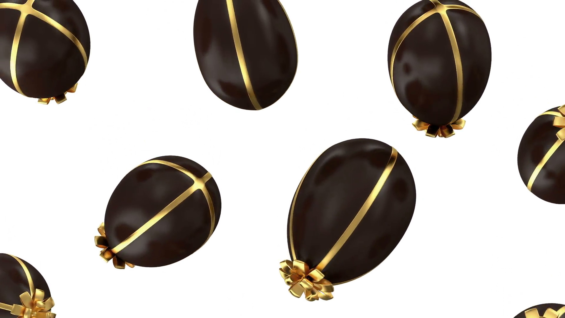 1920x1080 Chocolate Easter Egg with Golden Bow Falling on white background. HQ  Seamless Looping Animation with Alpha Channel Motion Background -  VideoBlocks