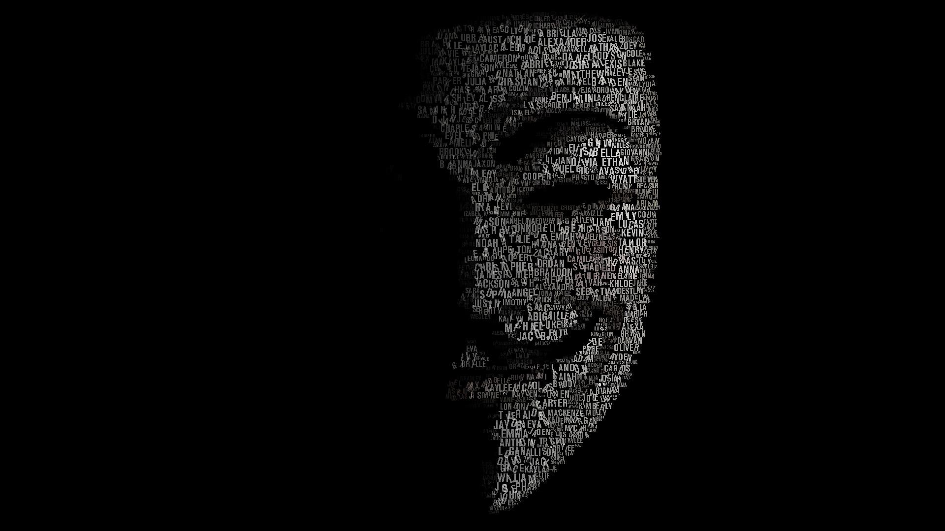 1920x1080 Anonymous Black background