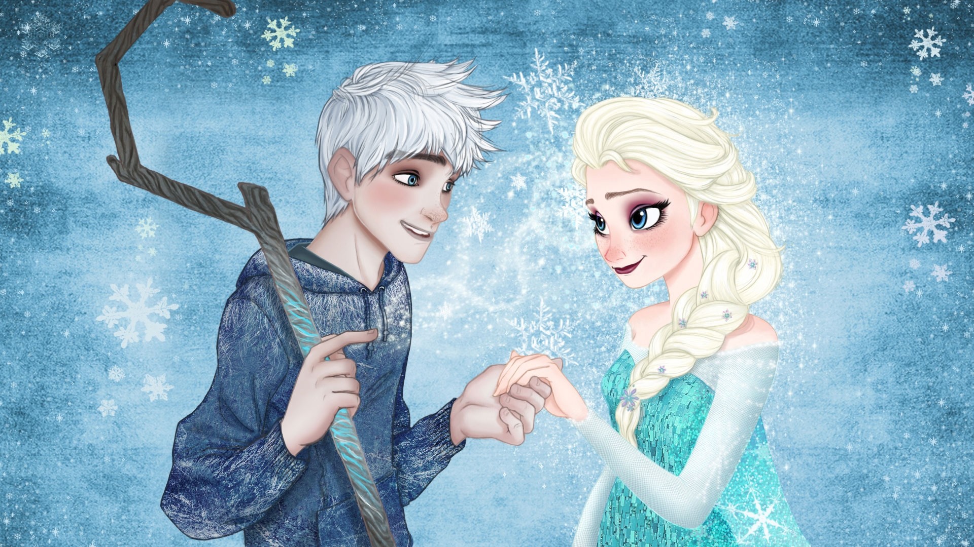 1920x1080 Elsa and Jack Frost Wallpapers