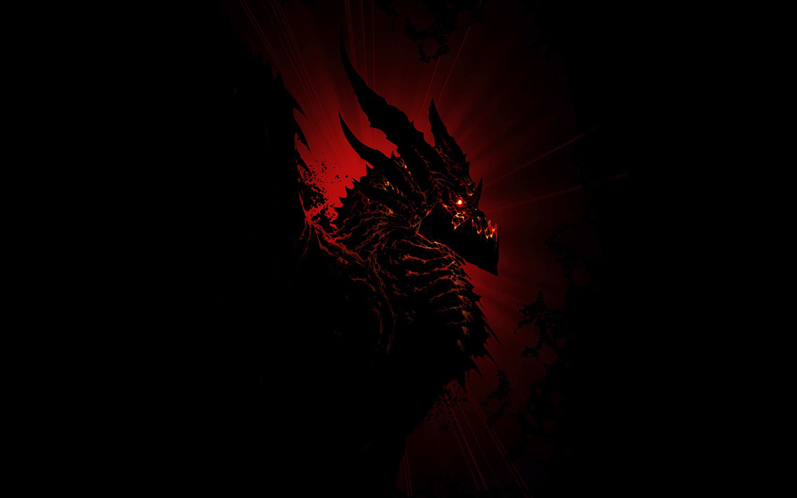 2560x1600 Black-and-Red-Dragon-Photo