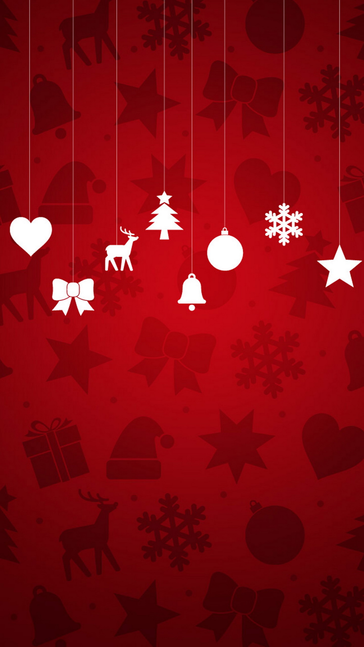 1440x2560 Samsung Galaxy Wallpaper Christmas | Minimal Christmas Ornaments Red  Background Galaxy Note 4 Wallpaper .