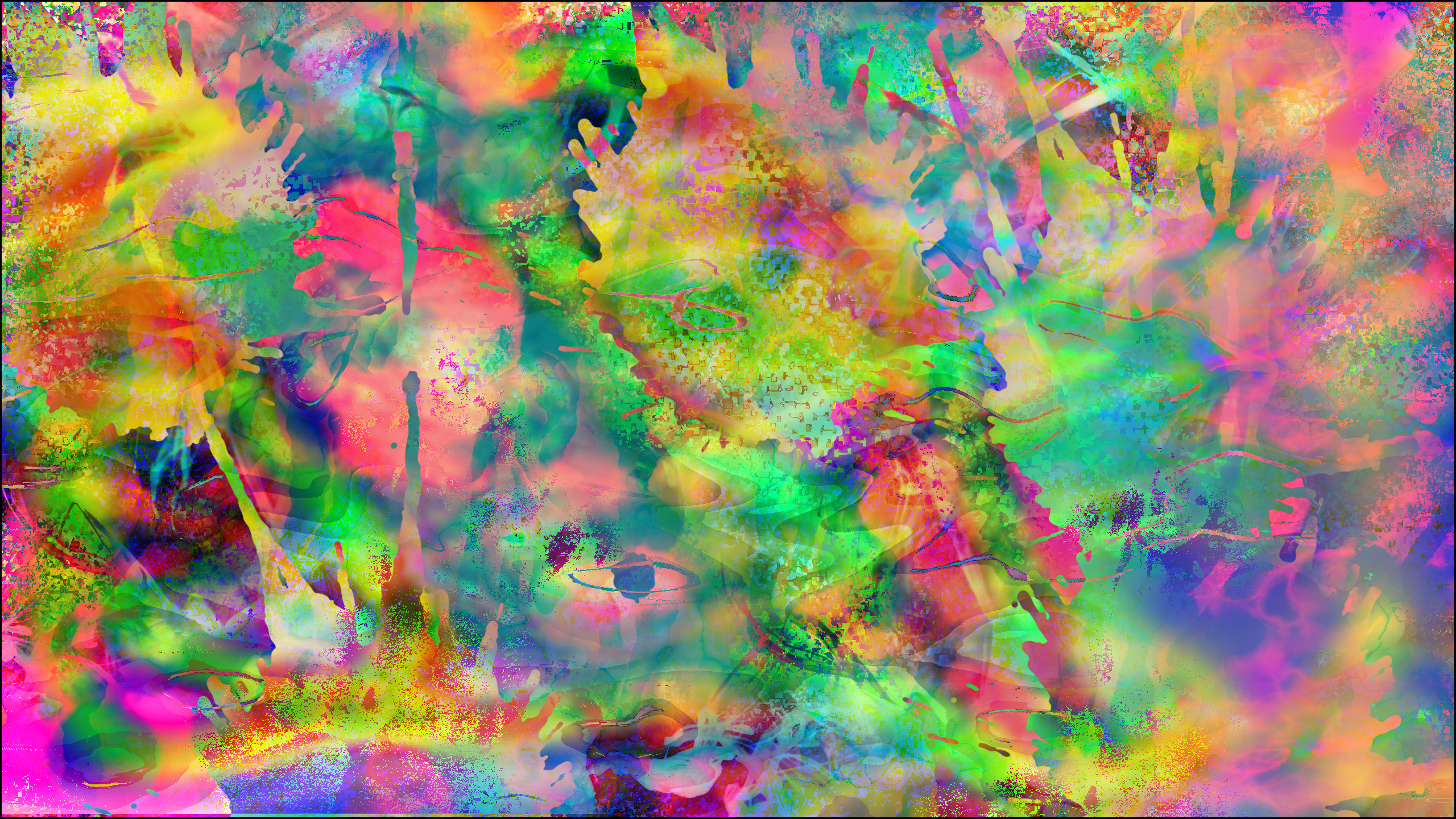 2560x1440 abstract, LSD, Brightness, Trippy, Psychedelic, Digital art, Surreal,  Artwork
