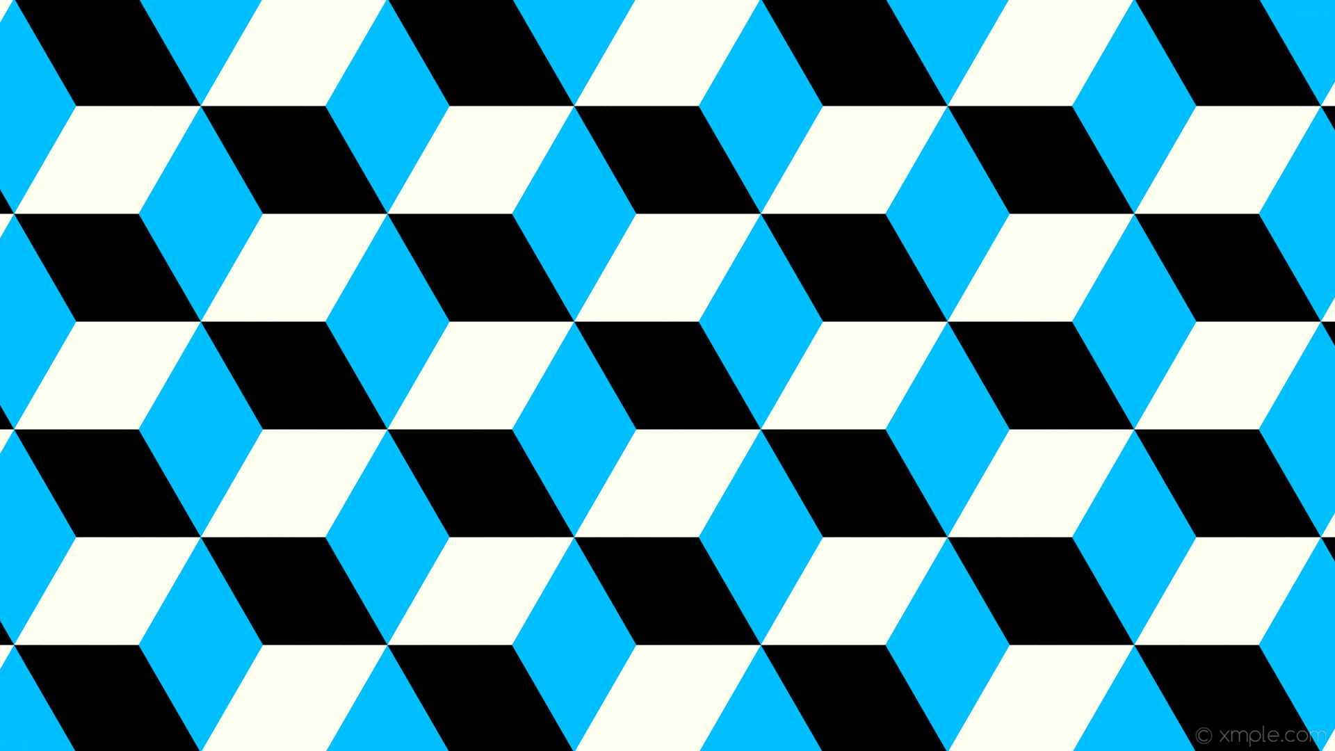 1920x1080 wallpaper white 3d cubes blue black deep sky blue ivory #000000 #00bfff  #fffff0