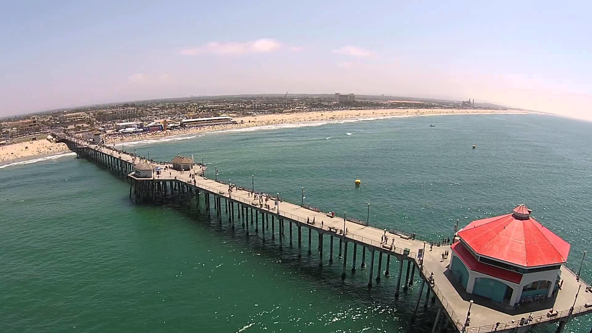 1920x1080 Drone Aerial View of Huntington Beach Pier - US Open Surfing - Phantom 2  Vision+ (Plus) Quadcopter - YouTube