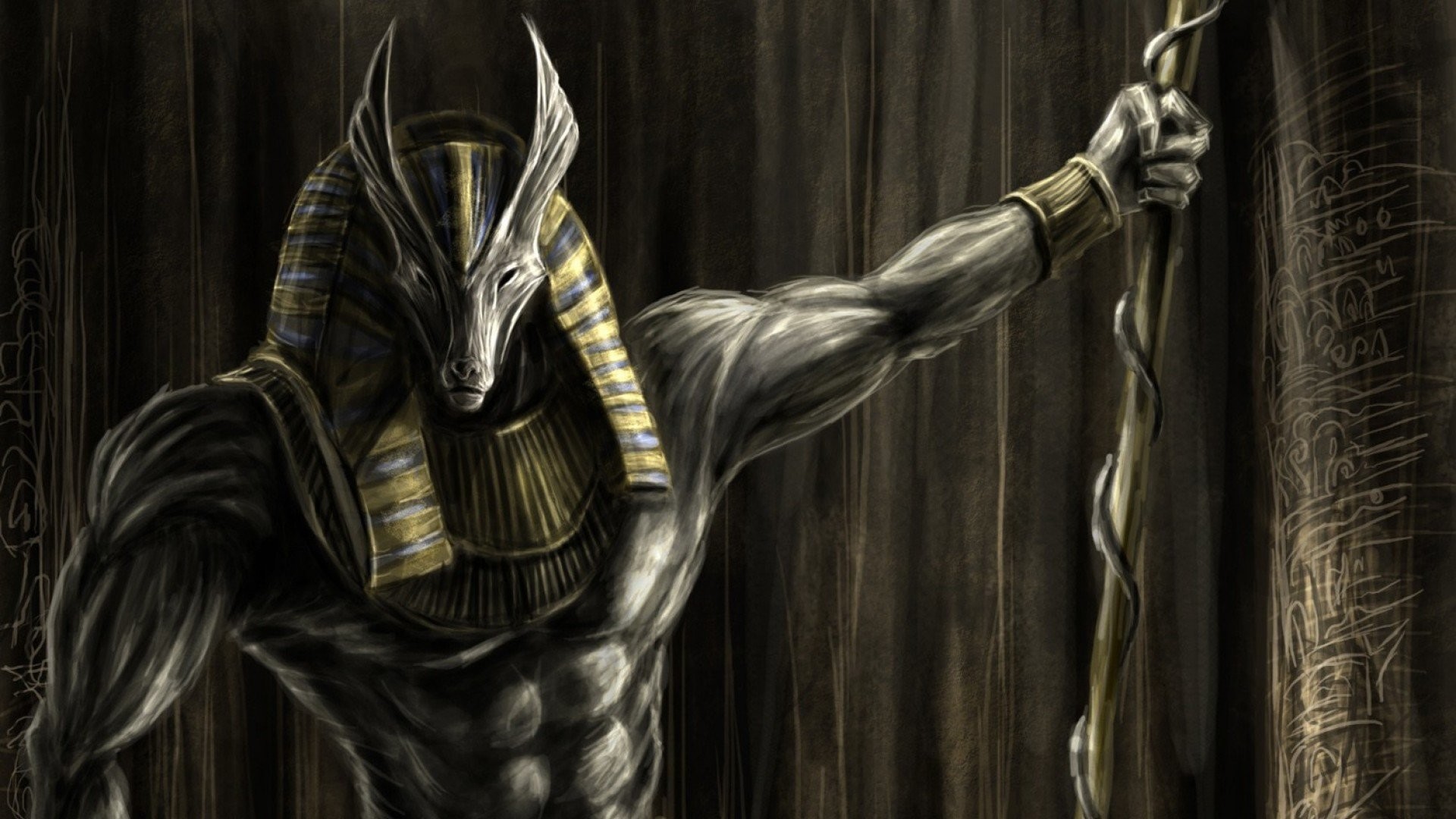 1920x1080 Anubys Egyptian God of the Dead wallpaper background