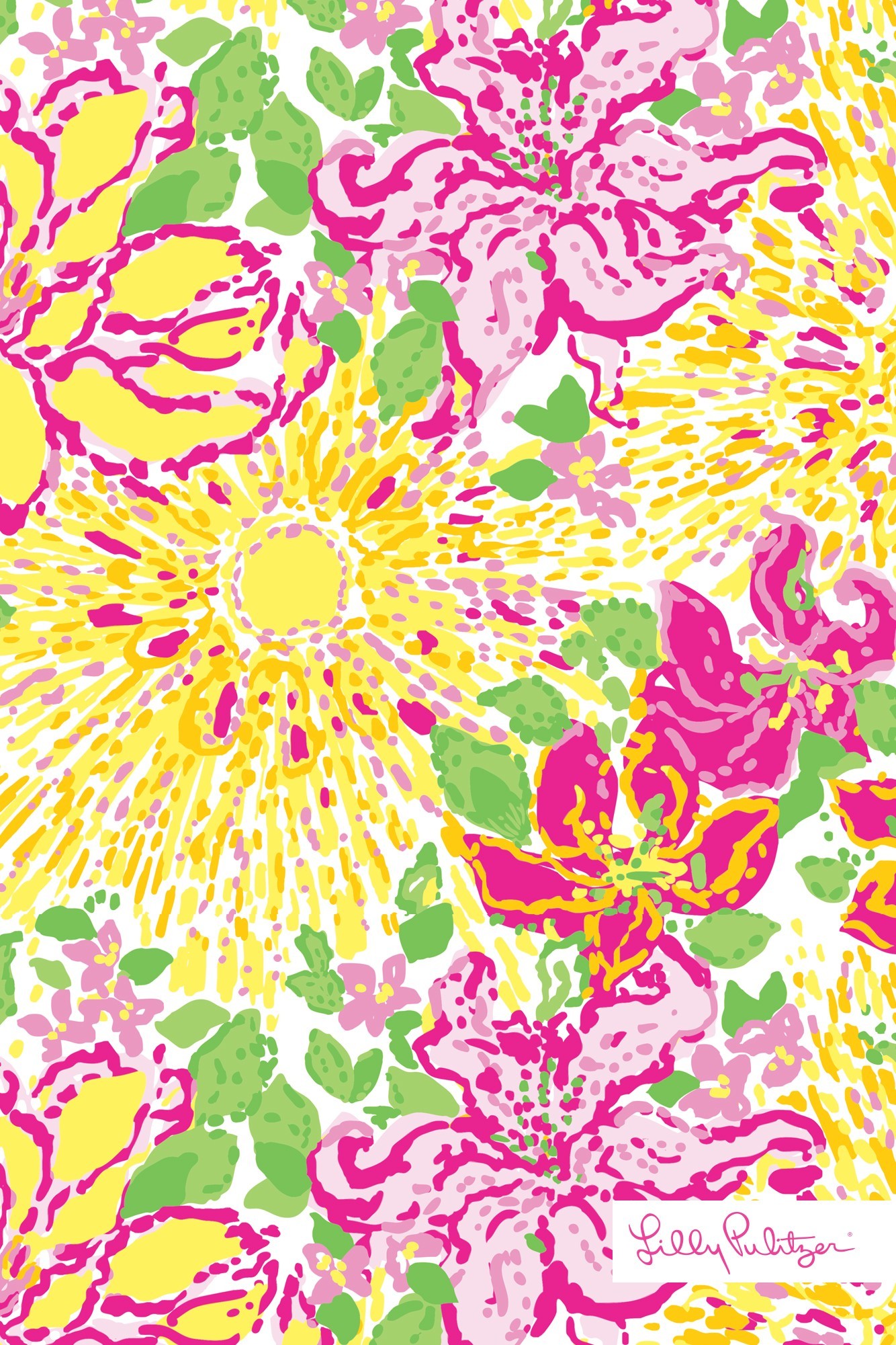 1334x2001 Lilly Pulitzer A Story Written in the Sun wallpaper