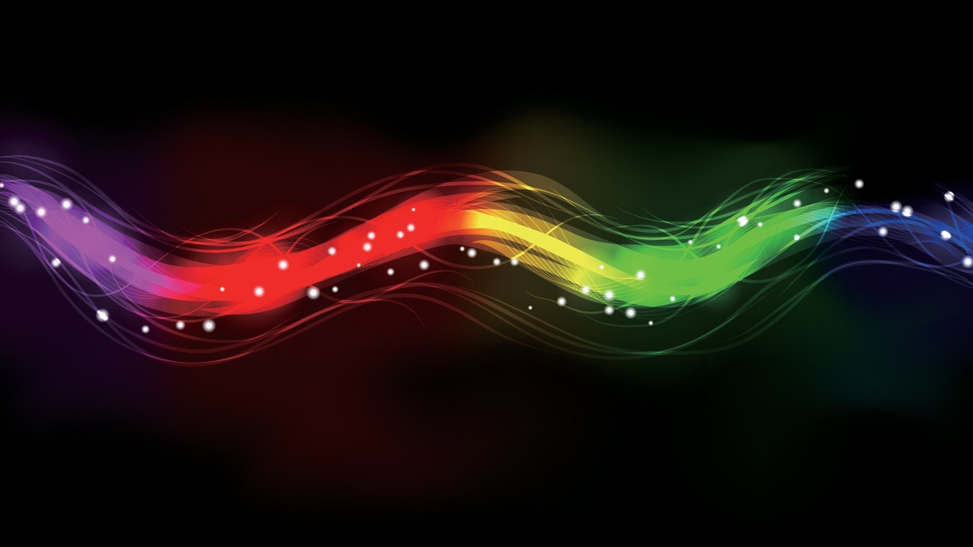 1920x1080  Wallpaper wave, colorful, lines, bright, shiny