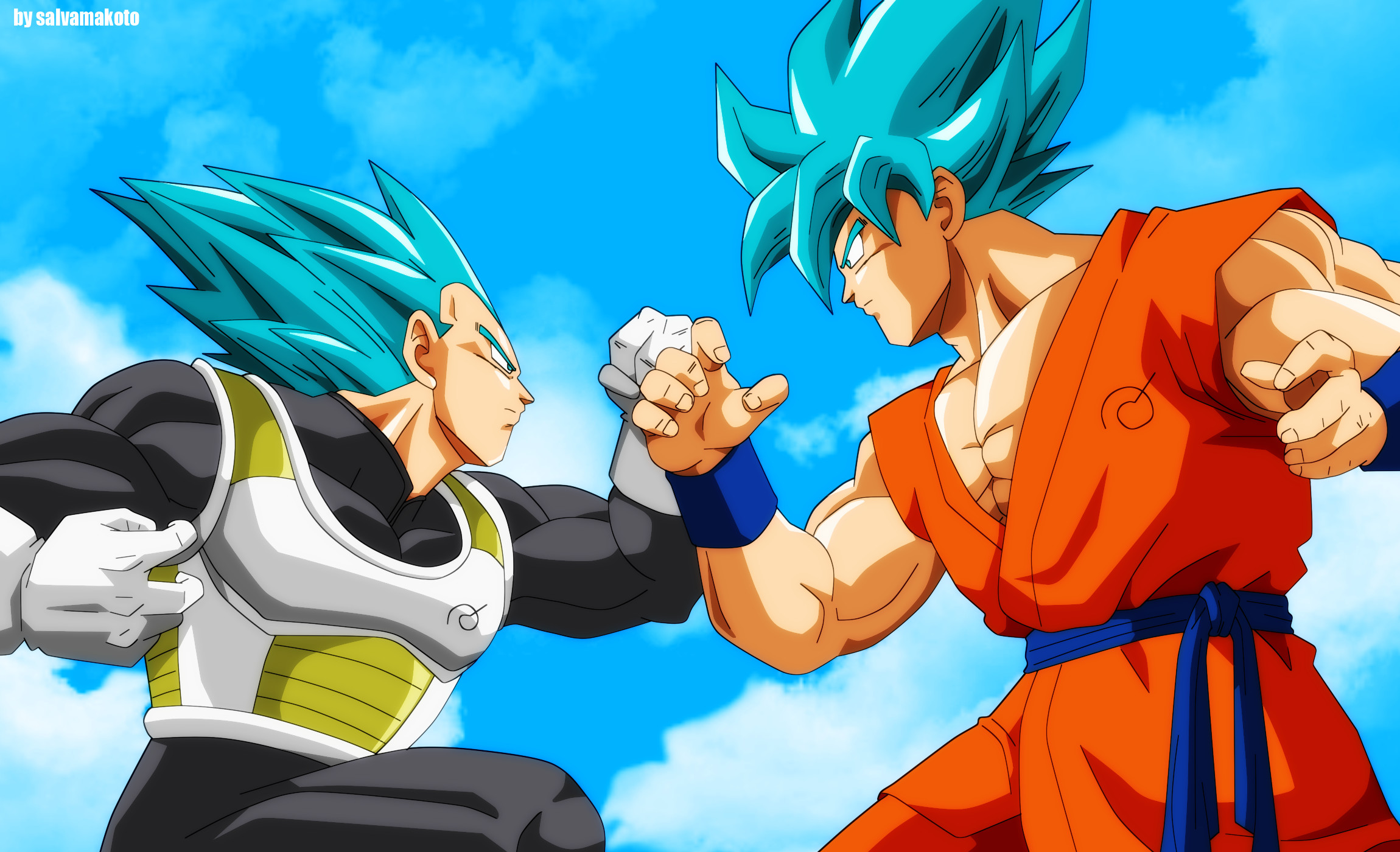 2300x1400 Anime - Dragon Ball Super Goku Vegeta (Dragon Ball) Super Saiyan Blue  Wallpaper