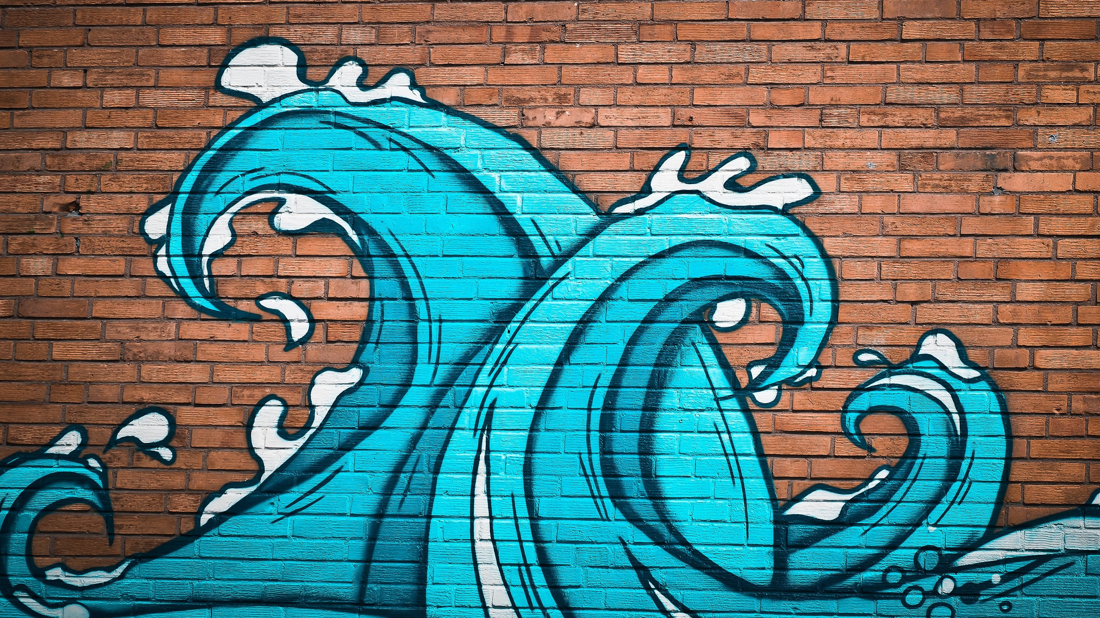 3840x2160 Ocean Waves Street Art