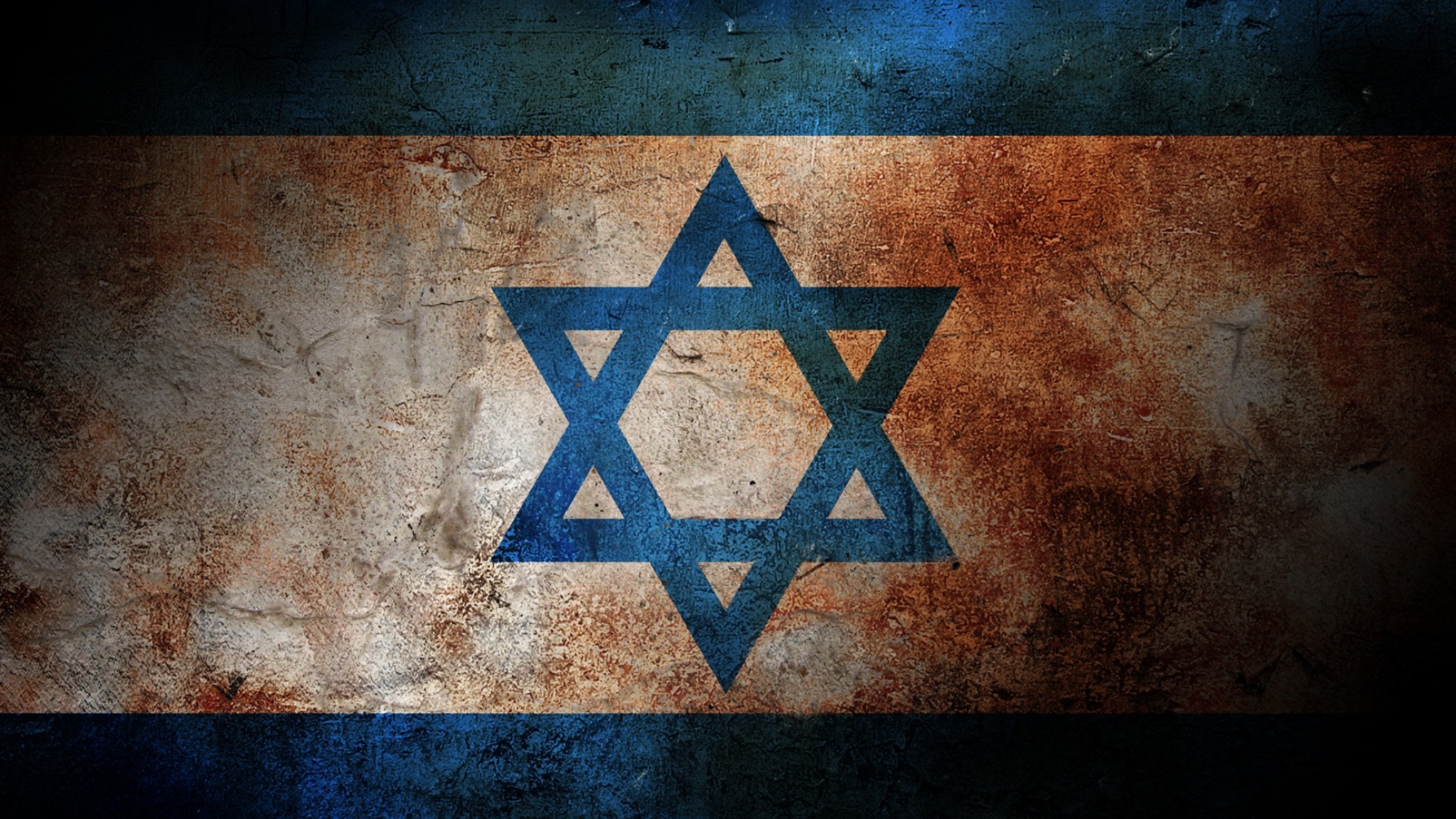2048x1152 Preview wallpaper flag, israel, color, surface, paint 