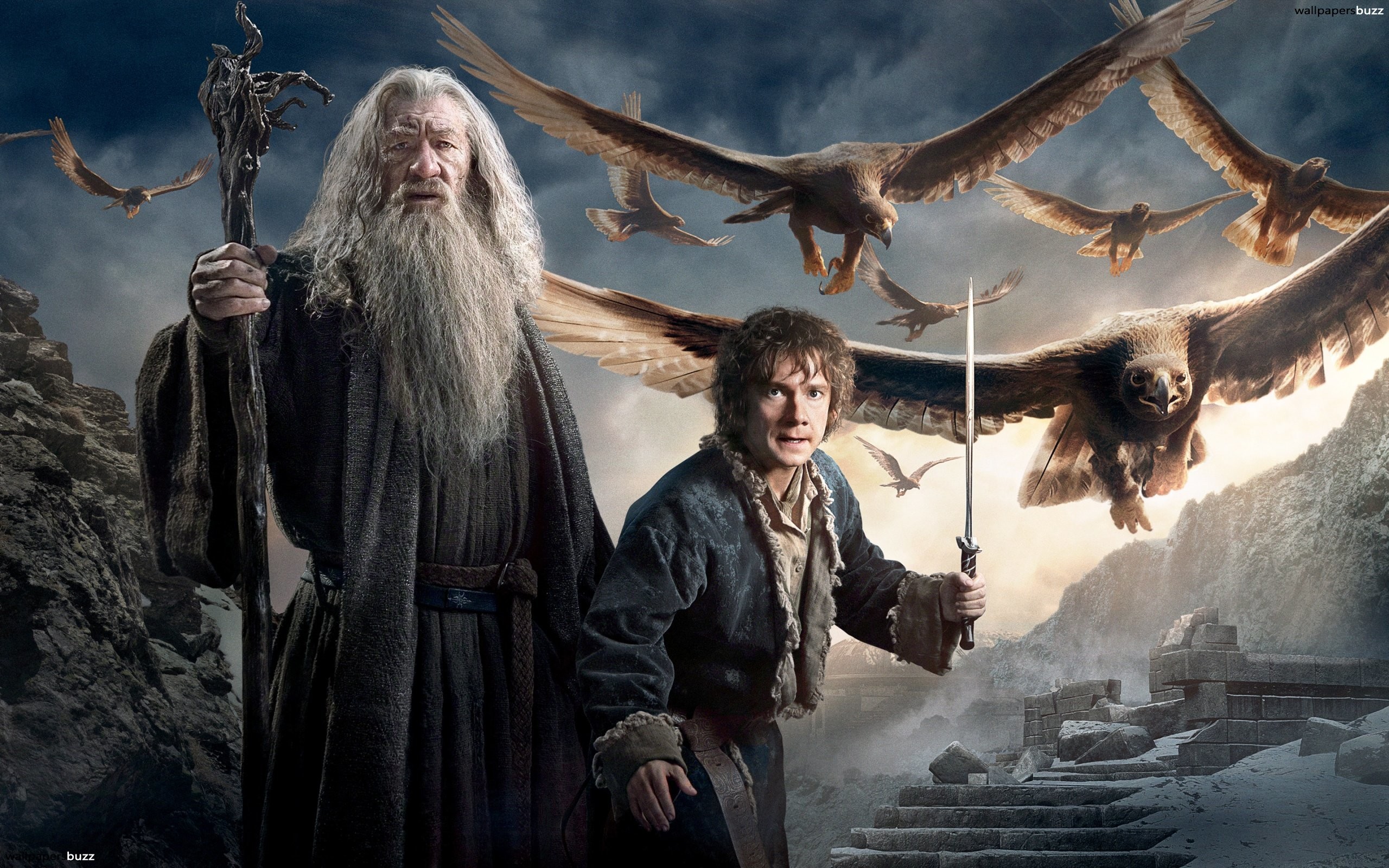 2560x1600 Gandalf and Bilbo