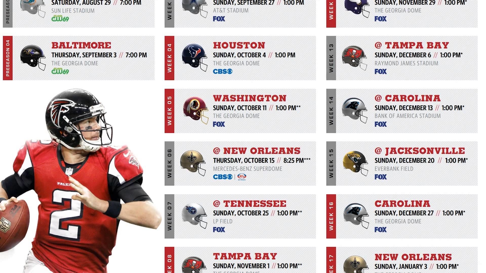 1920x1080 Schedule Wallpaper 2.0 - Talk About the Falcons - Falcons Life Forums