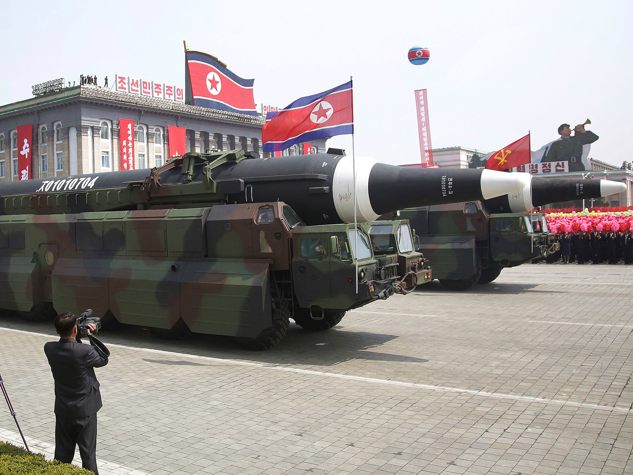 2048x1536 North Korea: New missiles centre of huge parade as Kim Jong-un aide  threatens 'annihilating' nuclear strike | The Independent