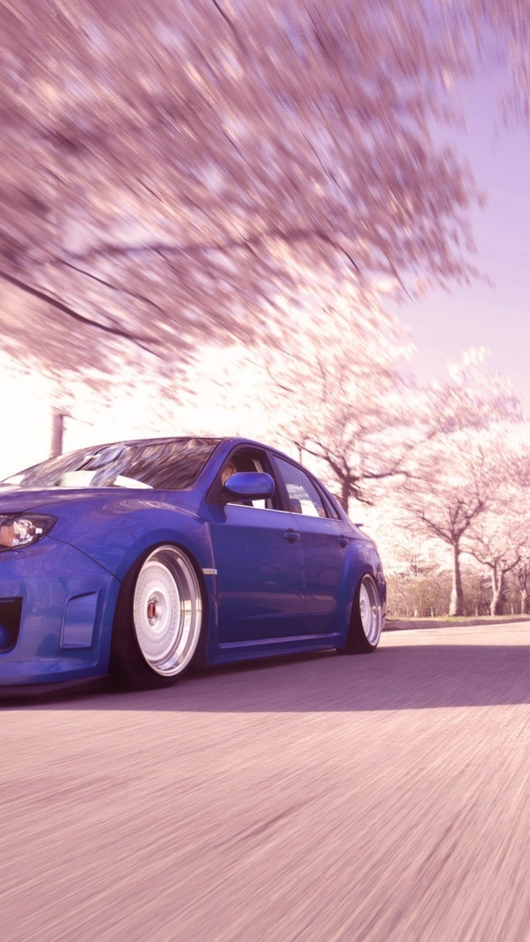 1080x1920 Subaru Wrx Sti, Blurred, Trees, Spring, Cars